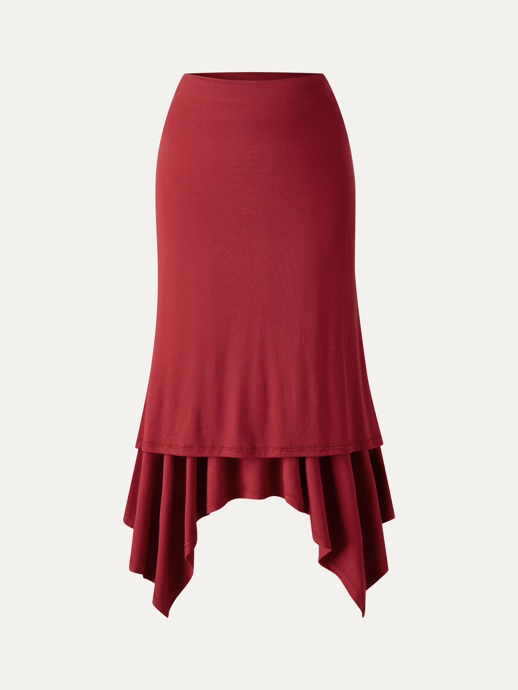 OGLmove Sleek Halter Bra Top and Handkerchief Hem Skirt Set