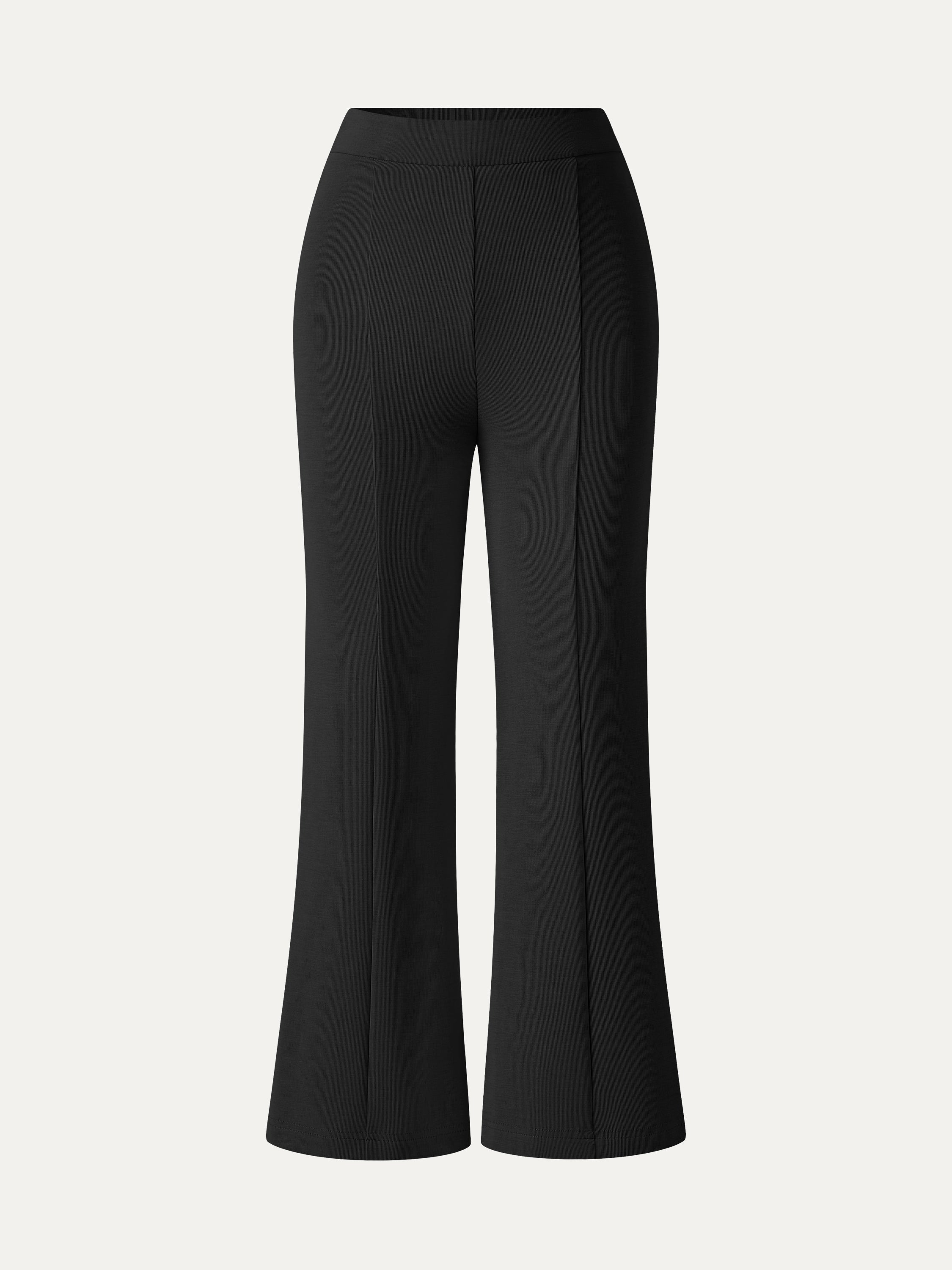 OGLmove Sandwashed High Rise Cropped Flared Pants with Pockets