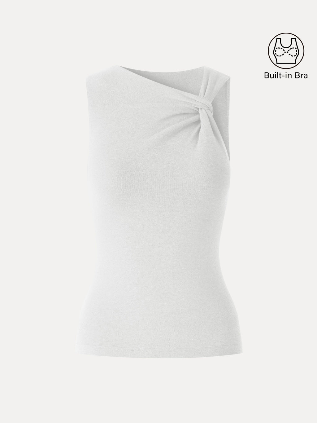 OGLmove Women's Sweat-Wicking Asymmetrical Neck Knotted Bra Tank
