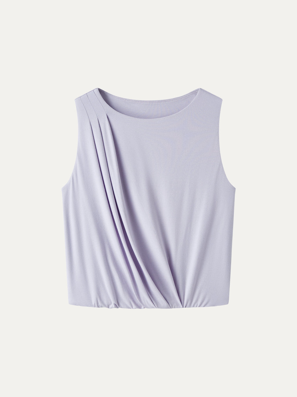 OGLmove Women's CoolTouch Boatneck Gathered Hem Cropped Top