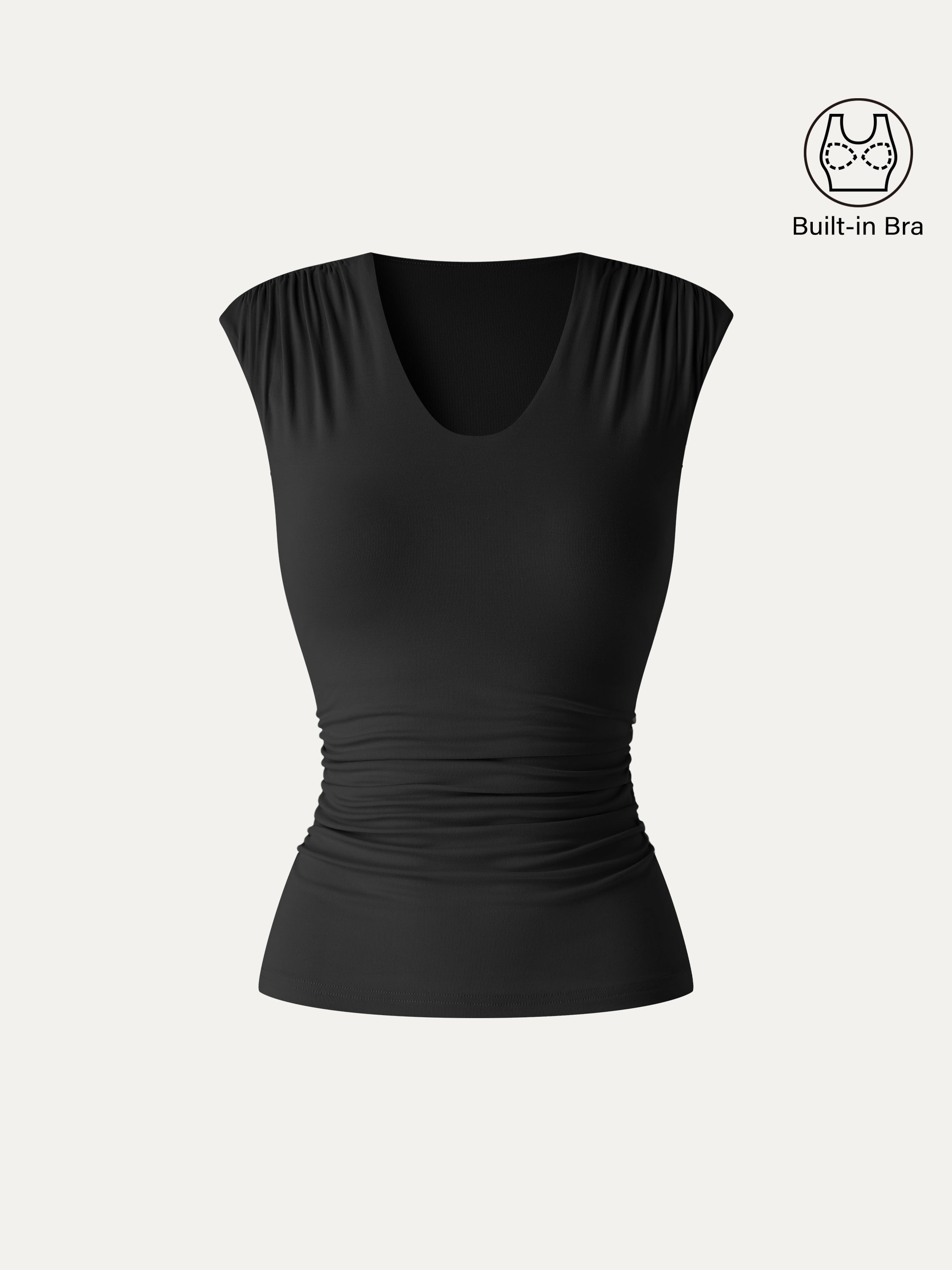 OGLmove SkinKiss Scoop Neck Gathered Bra Top