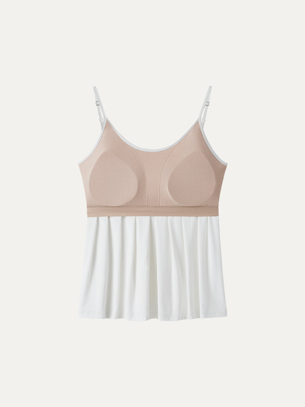 OGLmove U-Neck Pleated Spaghetti Bra Tank