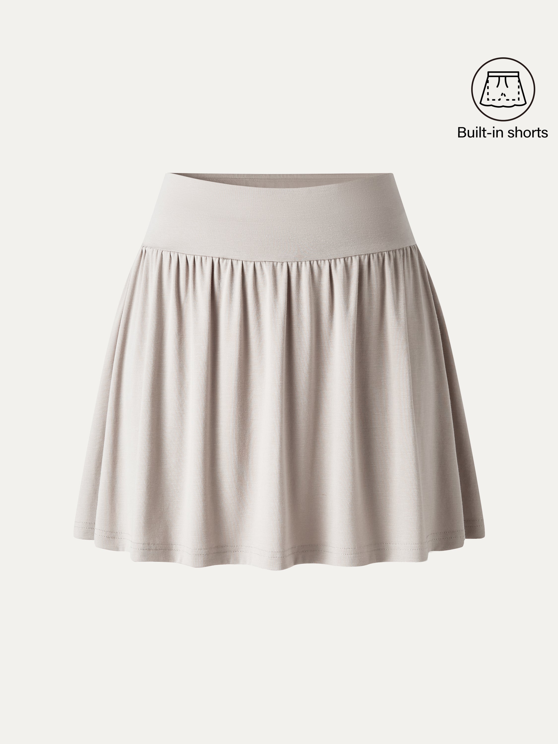 OGLmove Matte Smooth Gathered A-Line Skort