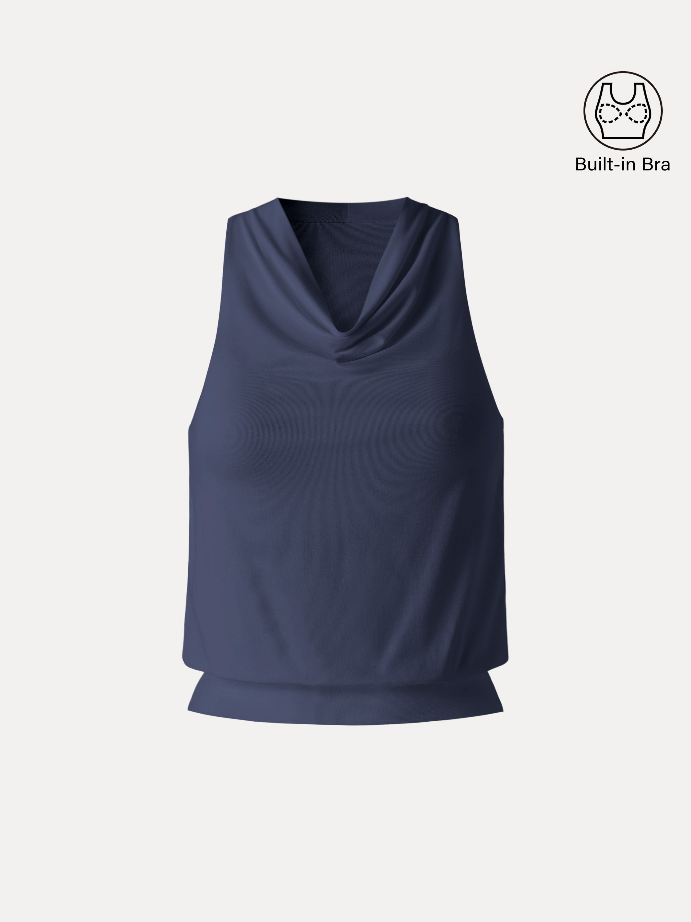 OGLmove Women's Not-See-Thru Halter Cowl Neck Bra Top