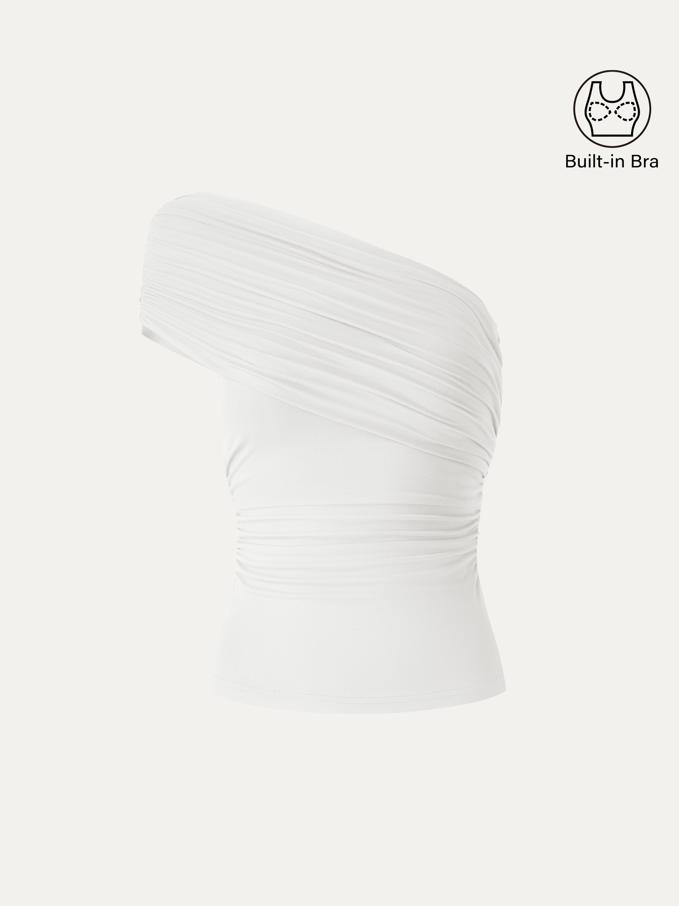 OGLmove One Shoulder Gathered Bra Top