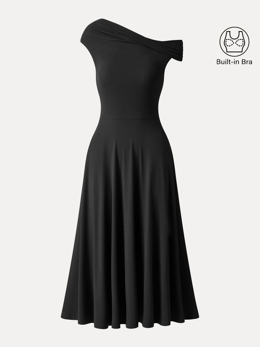 OGLmove Eco-SKinKiss Compressive Padding Midi Bra Dress with Pockets