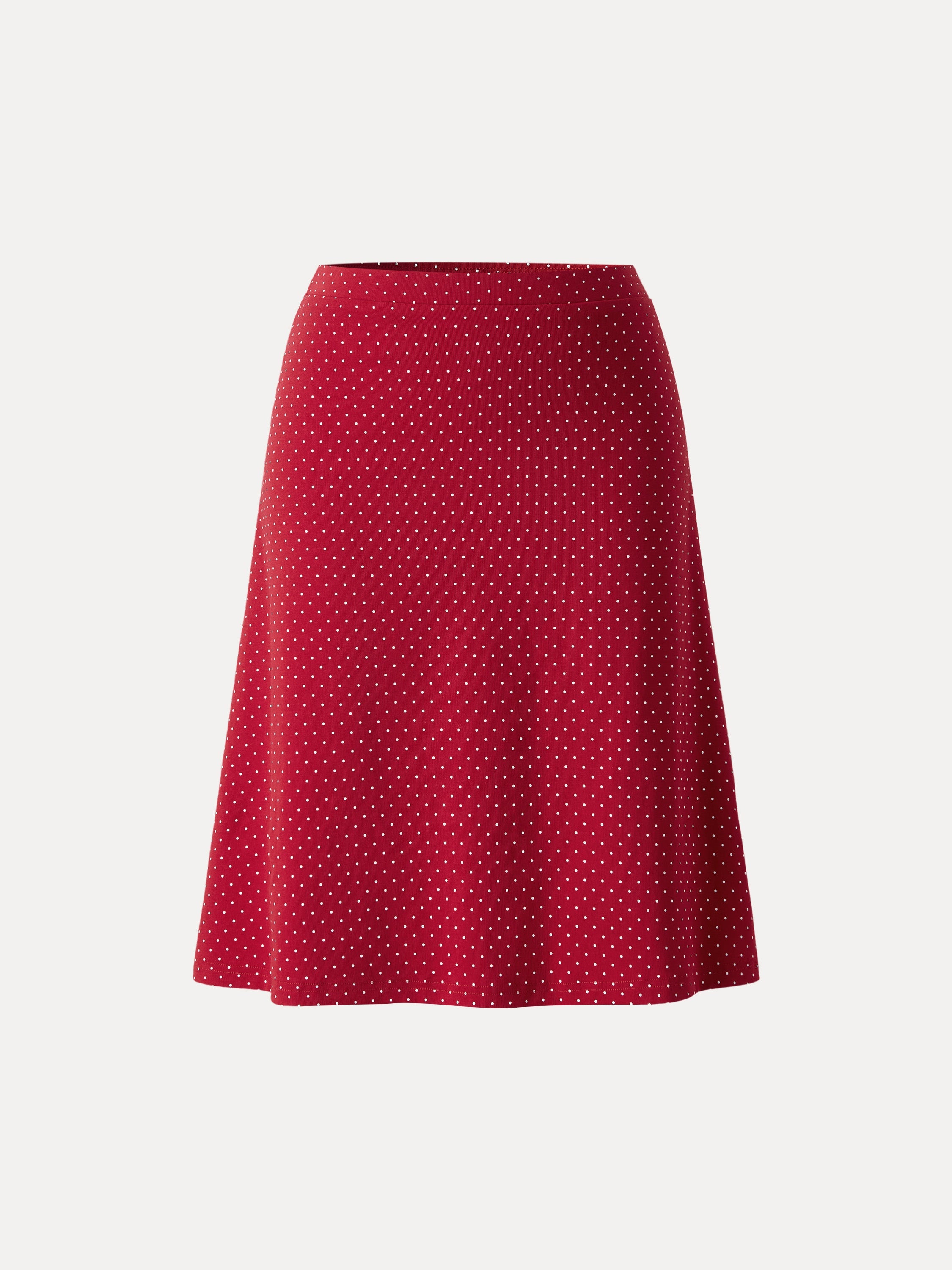 OGLmove Stretch Cotton Polka Dot A-Line Flare Skirt