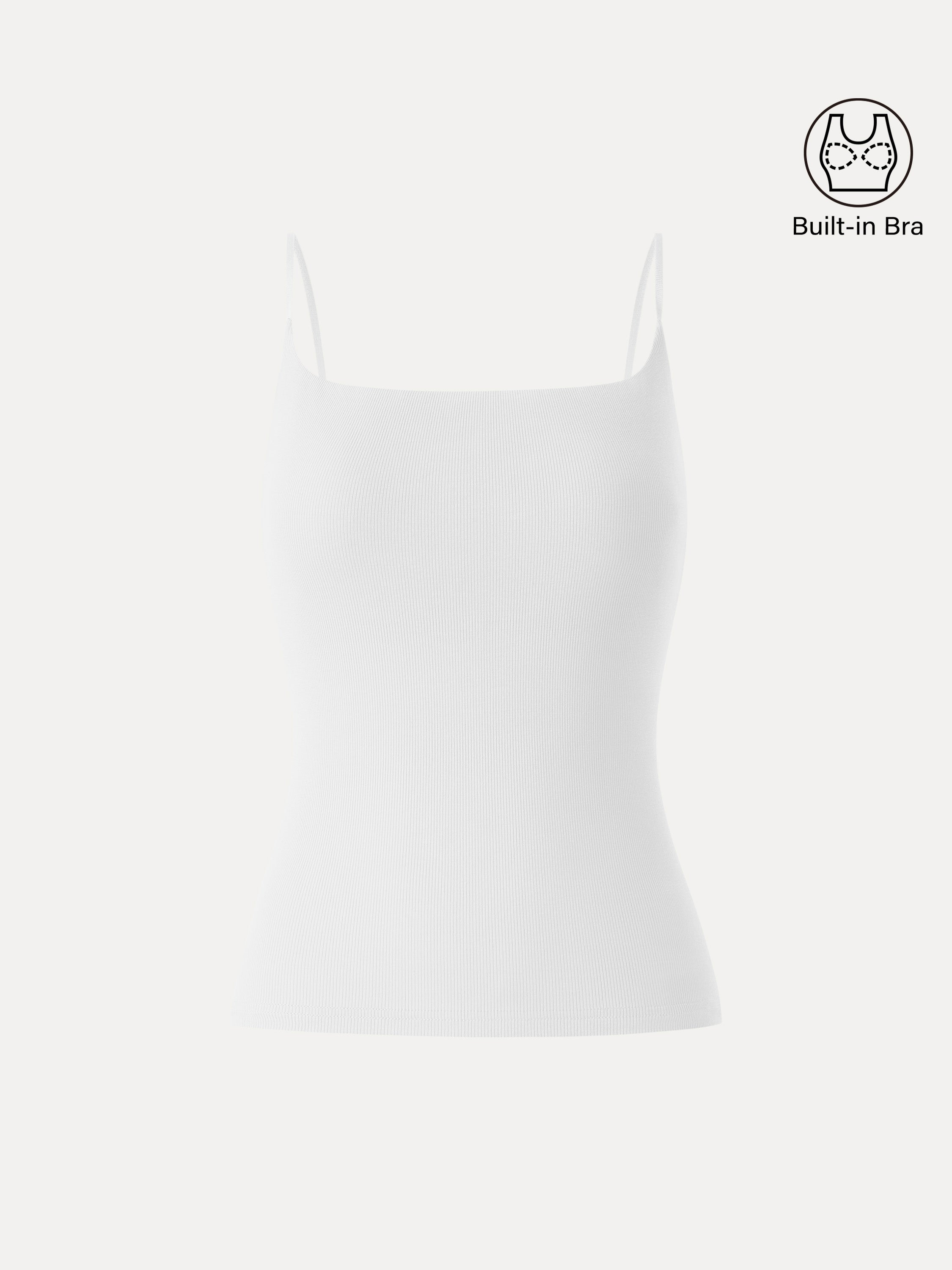 OGLmove Women's Square Neck Spaghetti Bra Tank