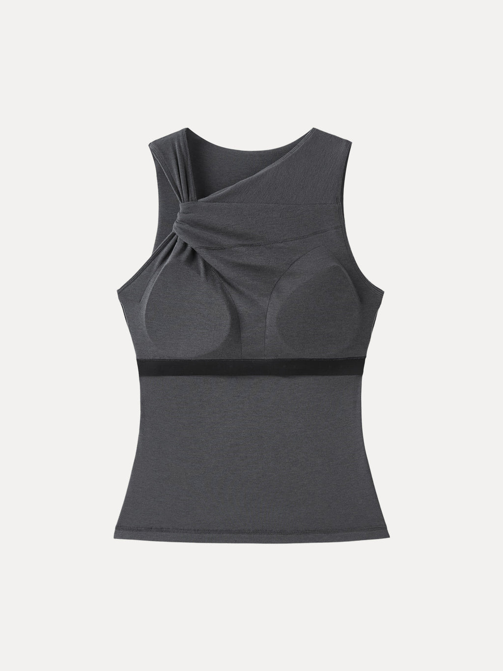 OGLmove Women's Sweat-Wicking Asymmetrical Neck Knotted Bra Tank