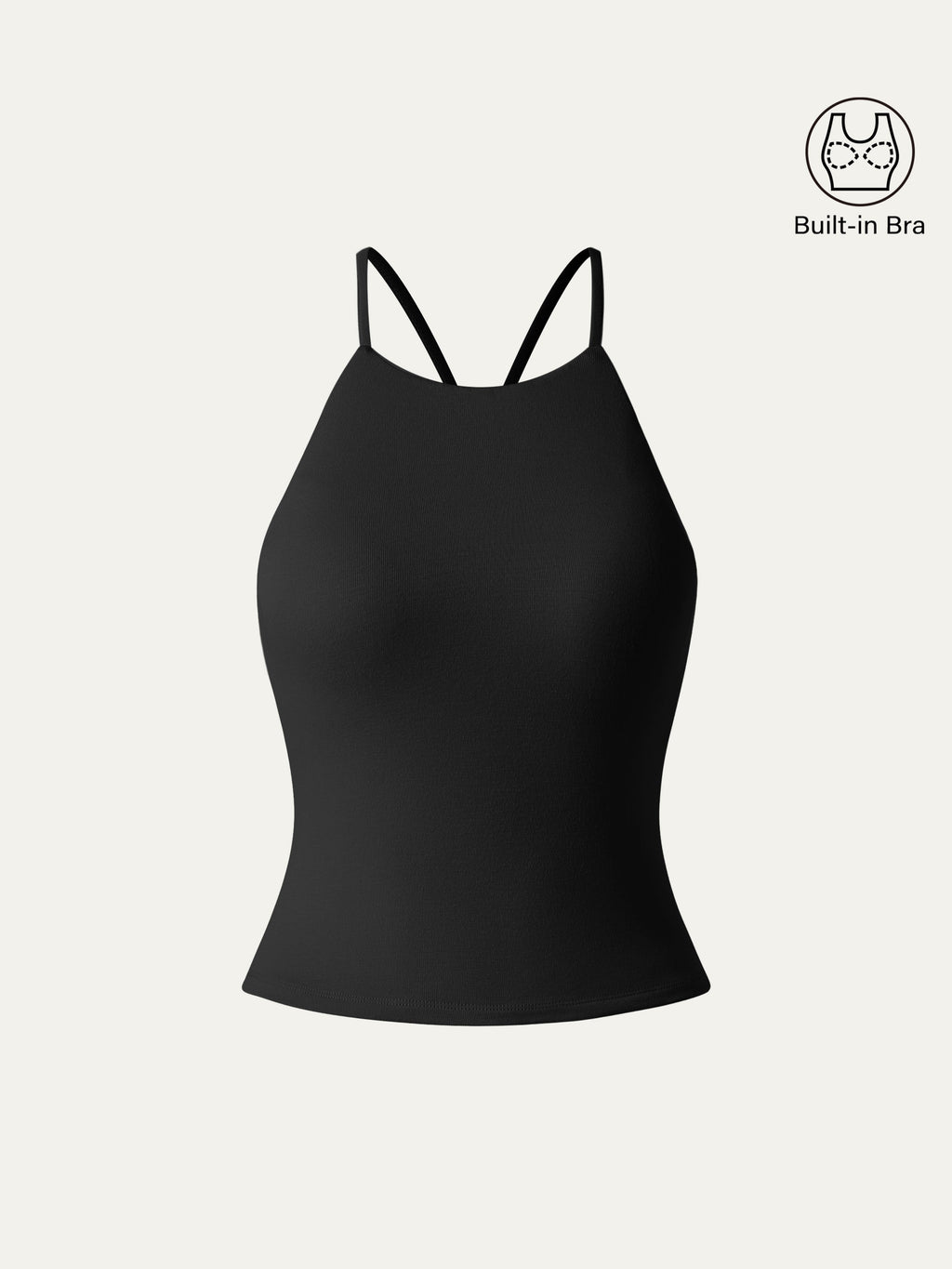 OGLmove Tie Back Bandless Crop Bra Tank Top