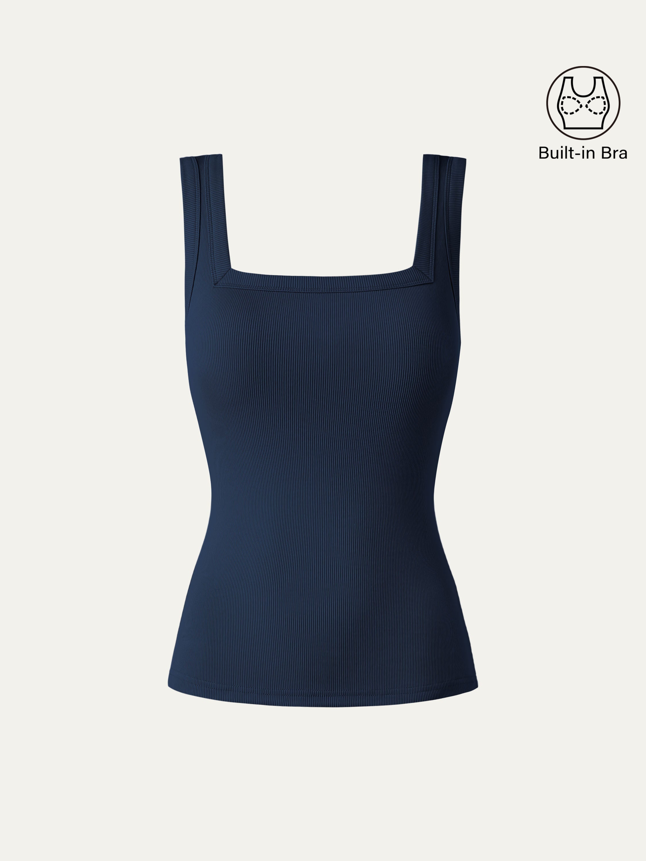 OGLmove Slinky Square Open Back Bra Tank Top