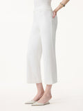 OGLmove Not-See-Thru Mid Rise Cropped Wide Leg Pants with Pockets
