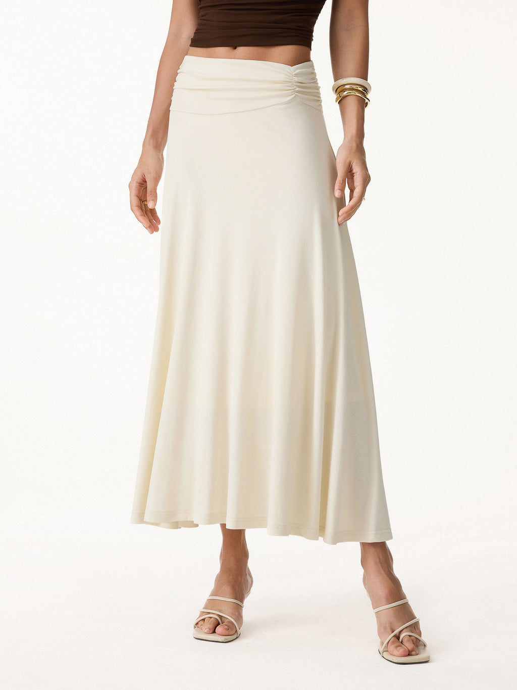 OGLmove European Linen Flowy Vacay Maxi Skirt