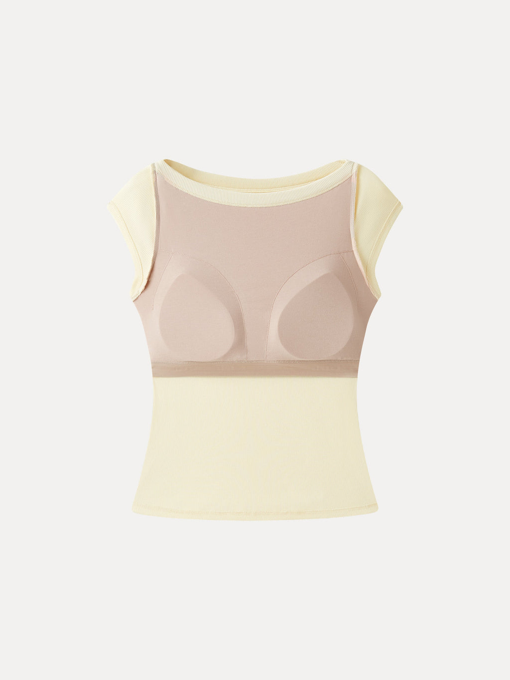 OGLmove Plantive Boatneck Cap Sleeve Bra Top