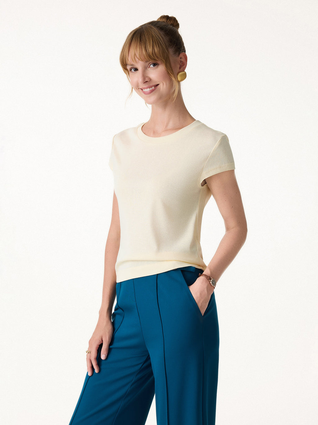 OGLmove Cotton-Linen Blend Cooling Essential Summer Tee