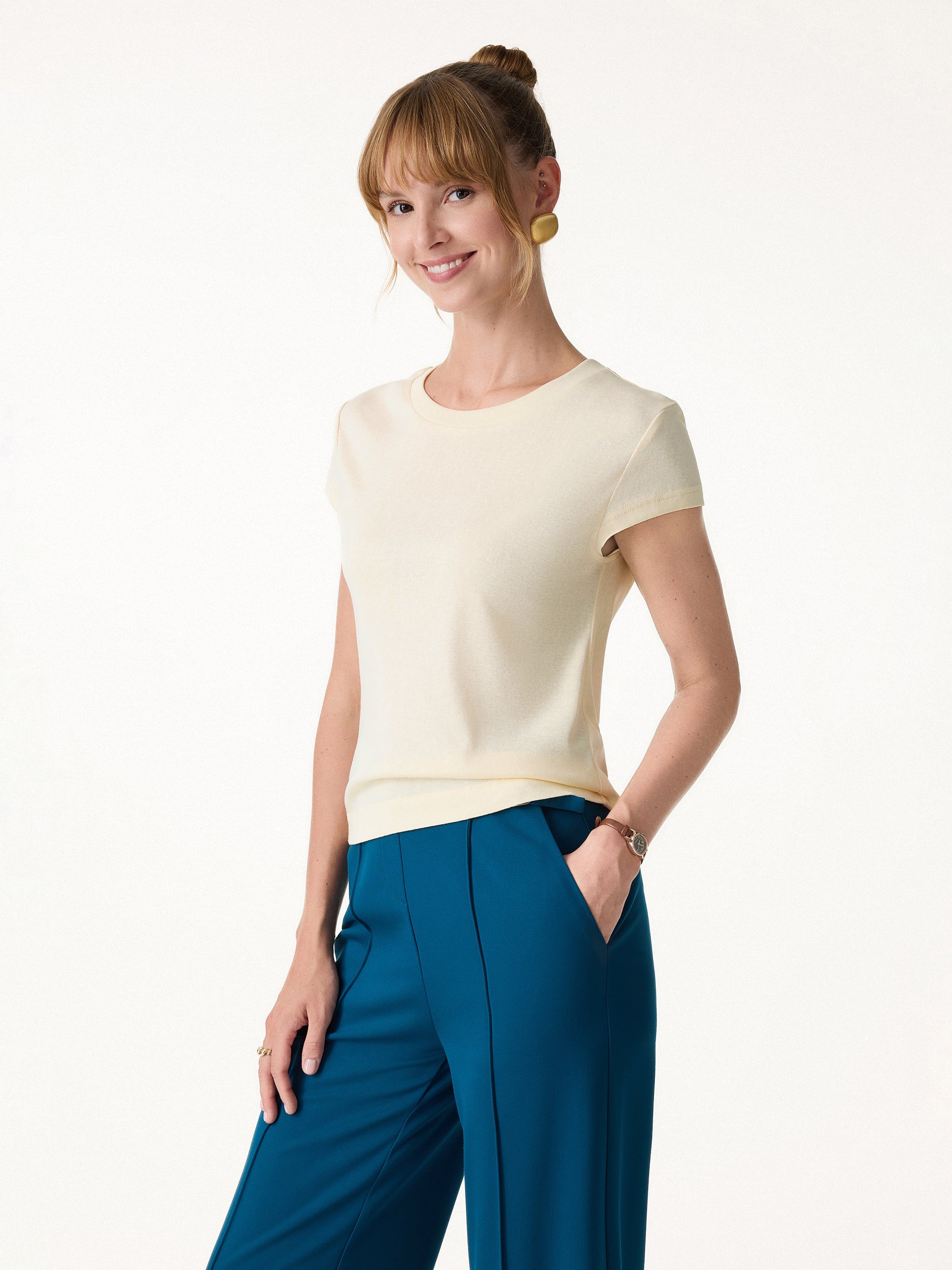 OGLmove Cotton-Linen Blend Cooling Essential Summer Tee