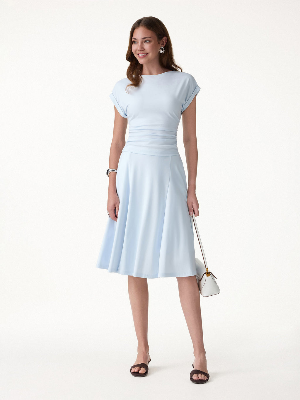 OGLmove CoolTouch Round Neck Ruched Tee