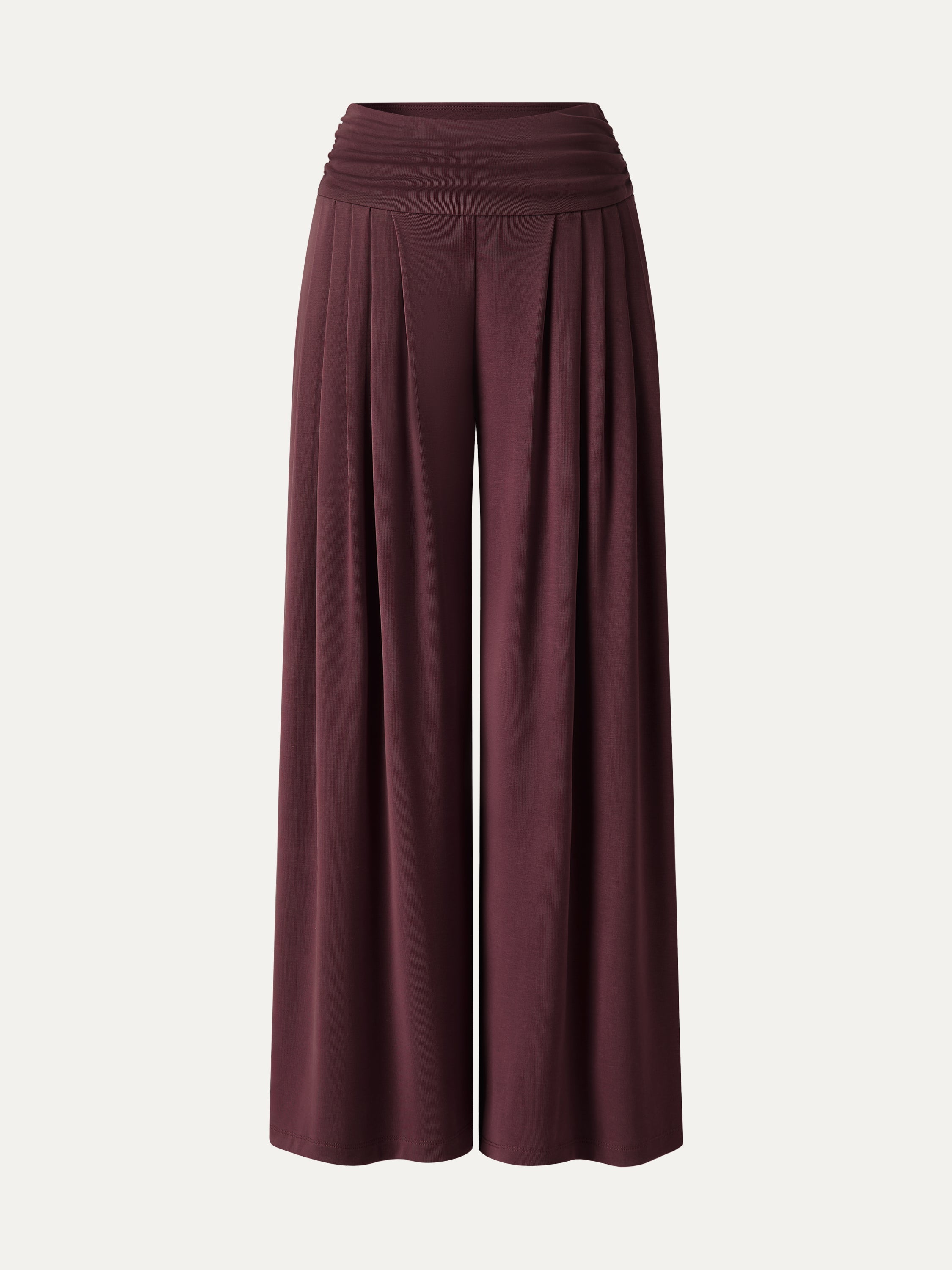 OGLmove Sandwashed Super Flowy Tucked Palazzo Pant with Pockets
