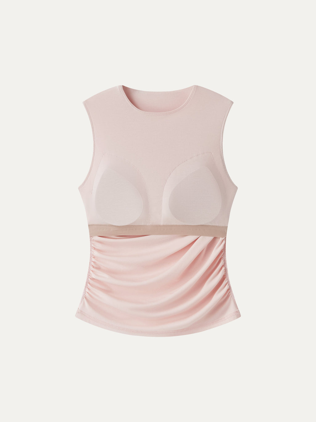 OGLmove Round Neck Gathered Side Bra Top