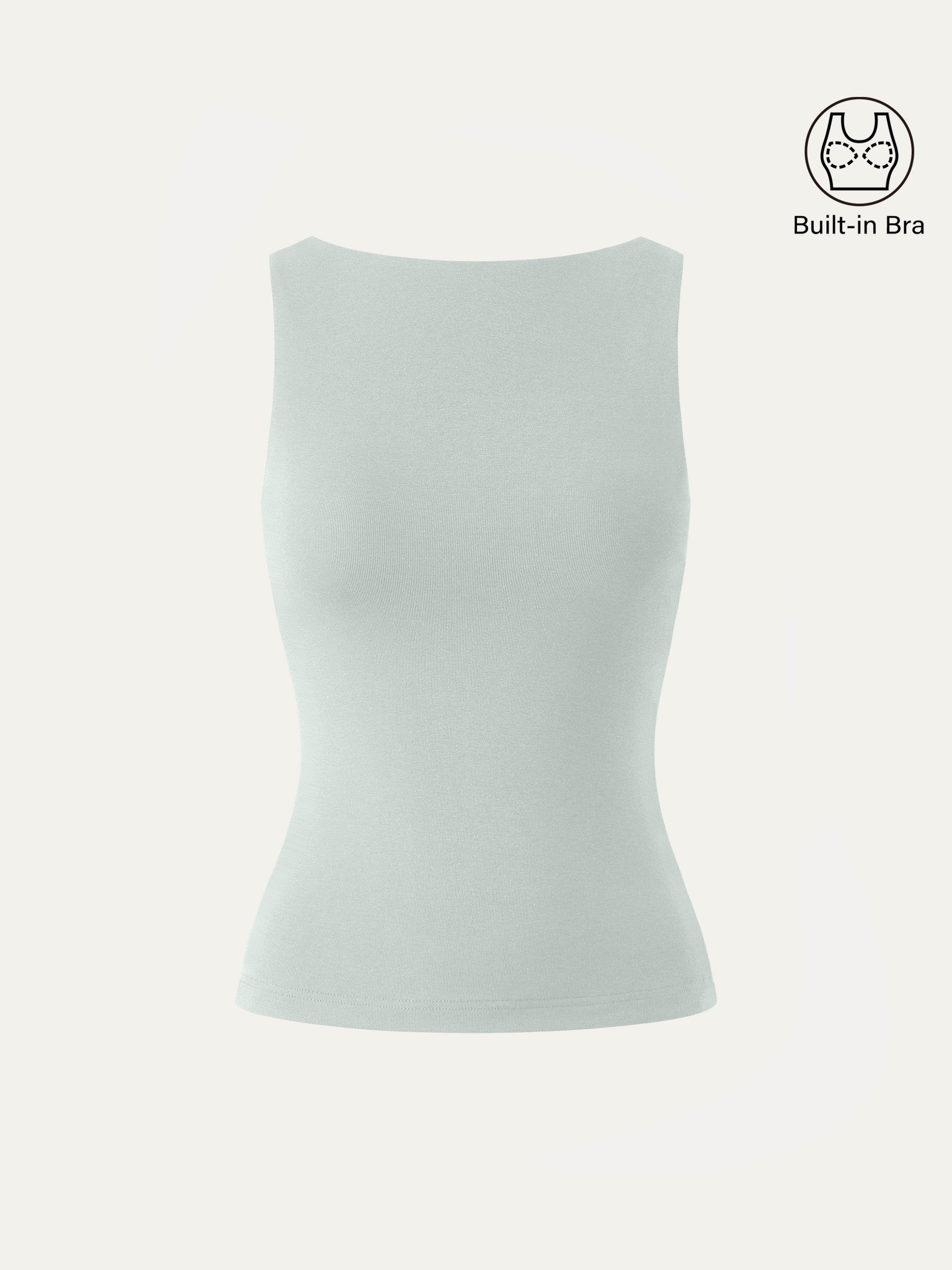 OGLmove Stretch Cotton Boatneck Bra Tank