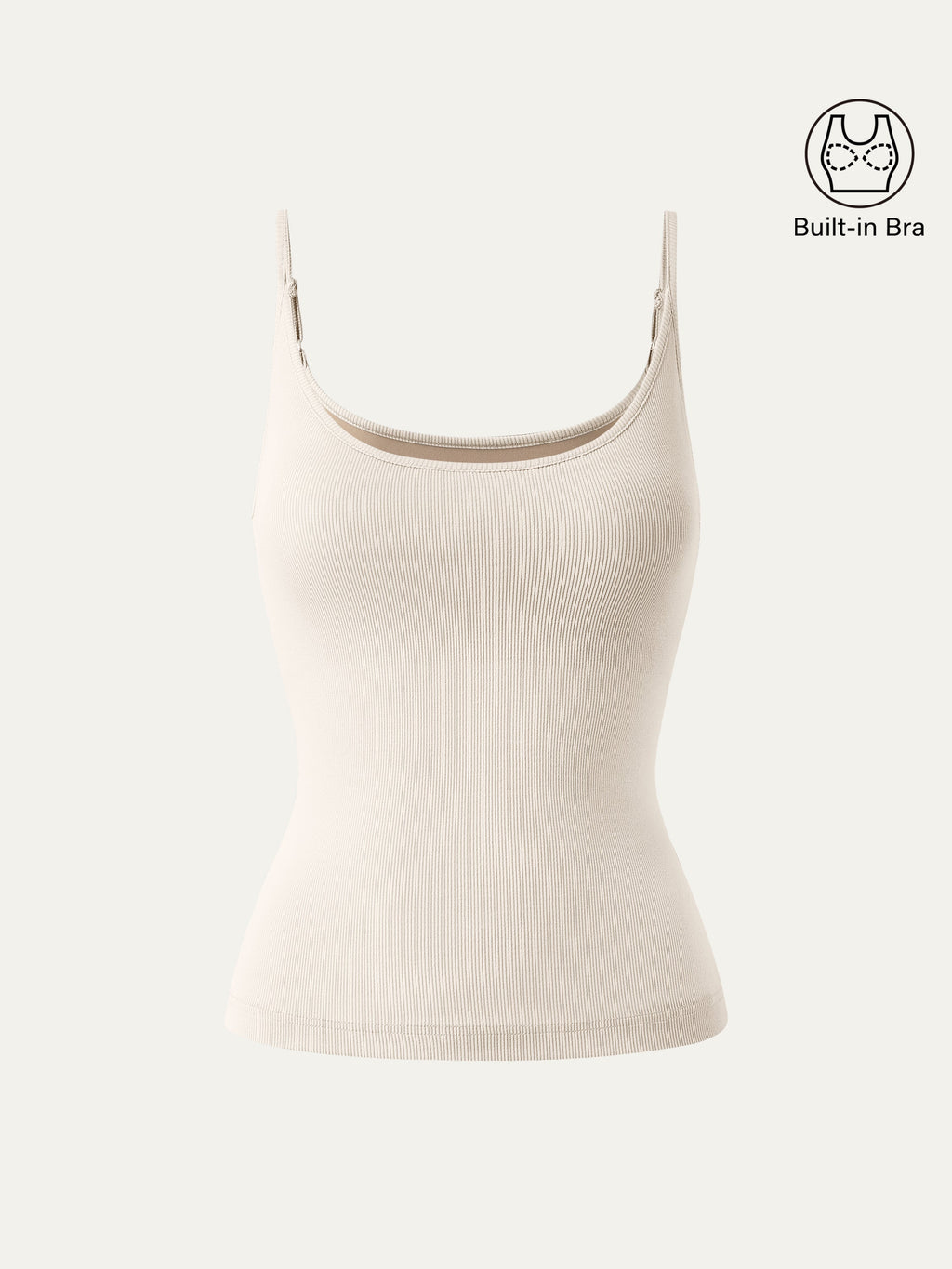 OGLmove Women's Scoop Neck Spaghetti Strap Airy Bra Tank Top