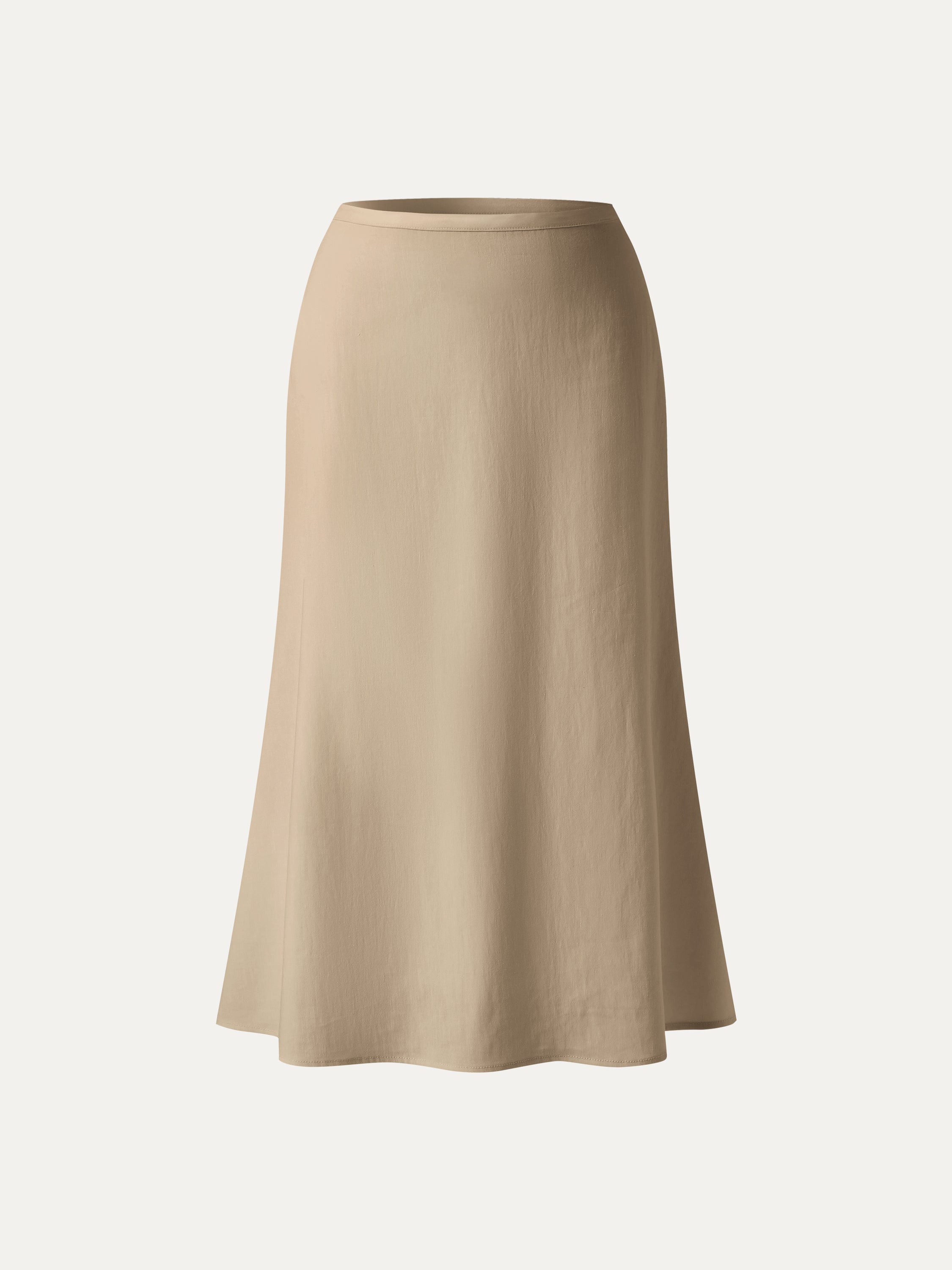 OGLmove Lyocell-Linen Flared Maxi Pull-On Skirt