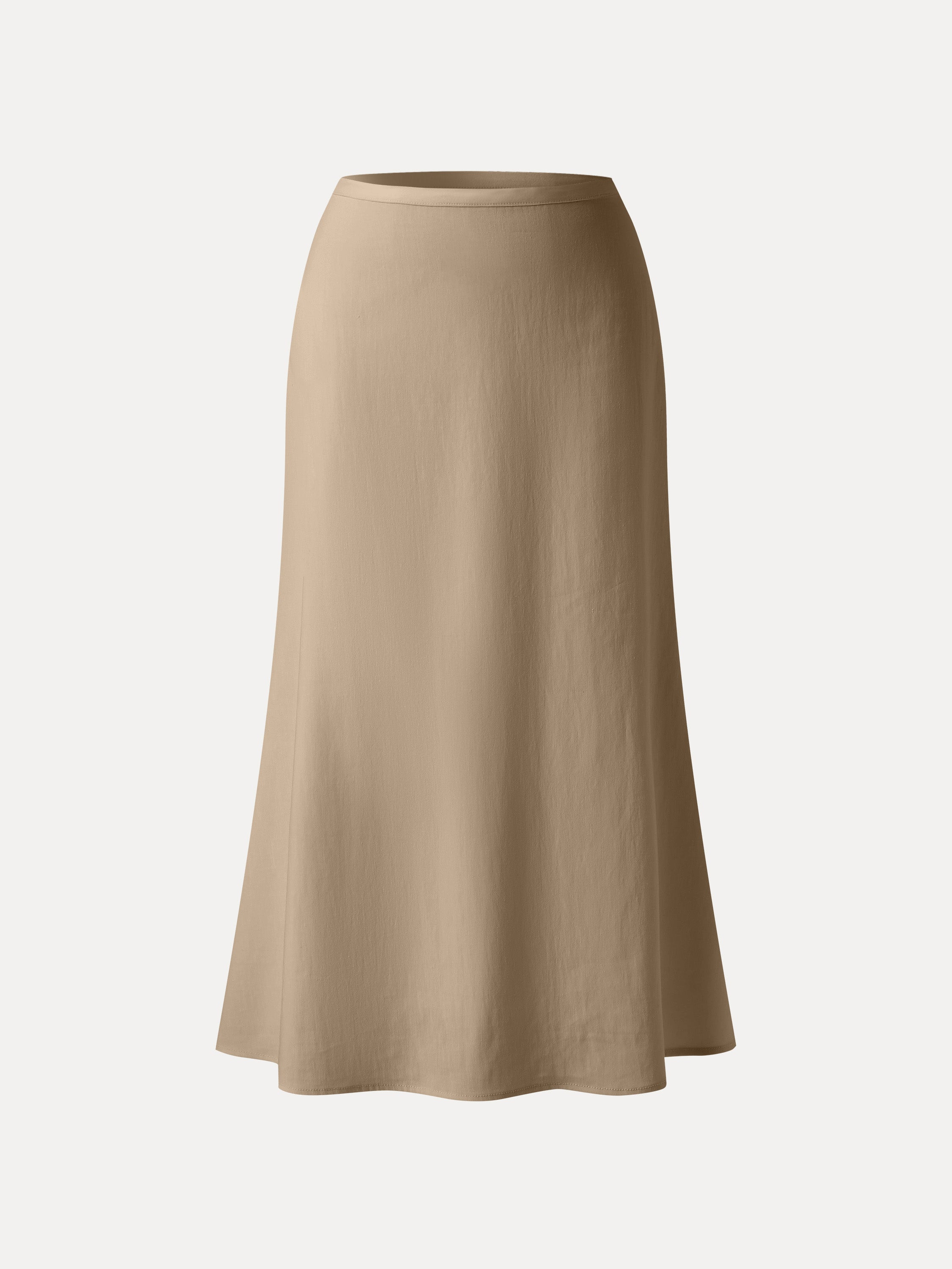 OGLmove Lyocell-Linen Flared Maxi Pull-On Skirt