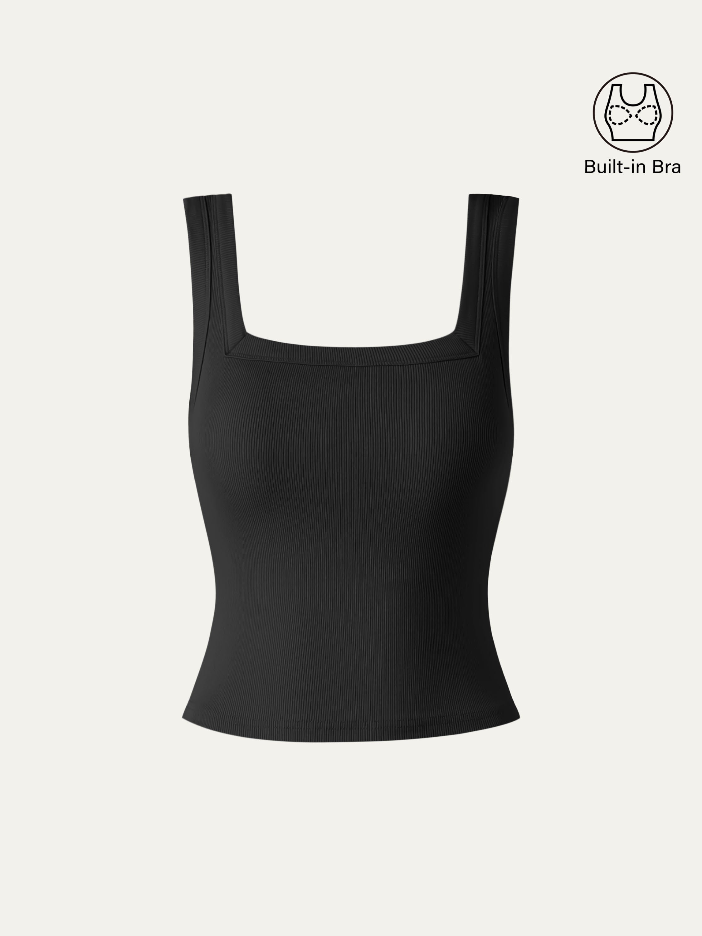 OGLmove Slinky Square Open Back Bra Tank Top