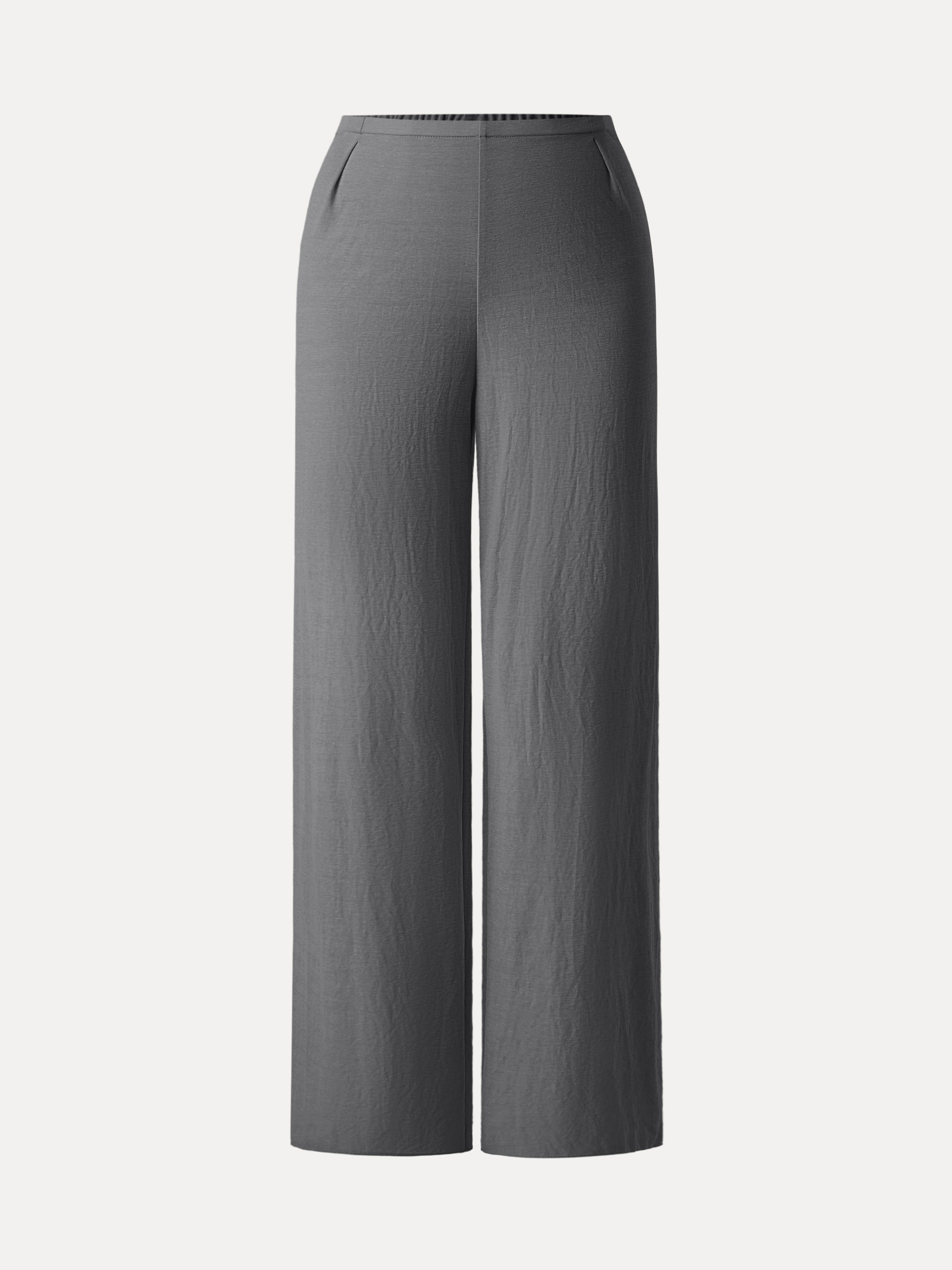 OGLmove Wrinkle-Resistant Cotton-Linen Mid Rise Straight Leg Pant