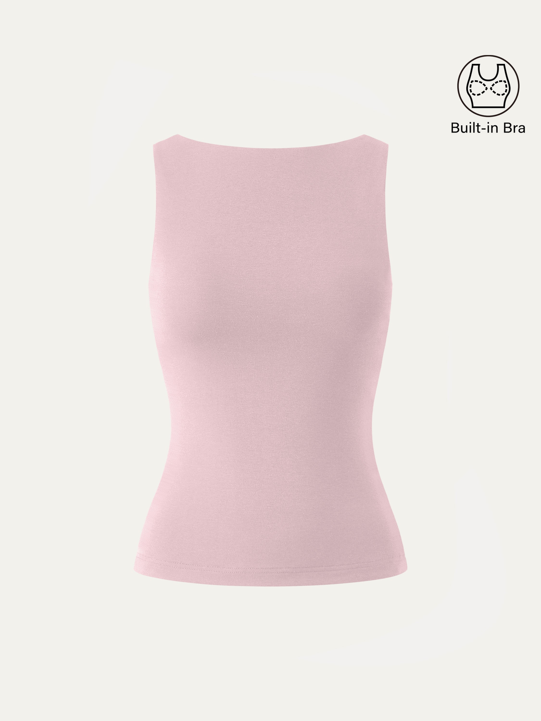 OGLmove Stretch Cotton Boatneck Bra Tank
