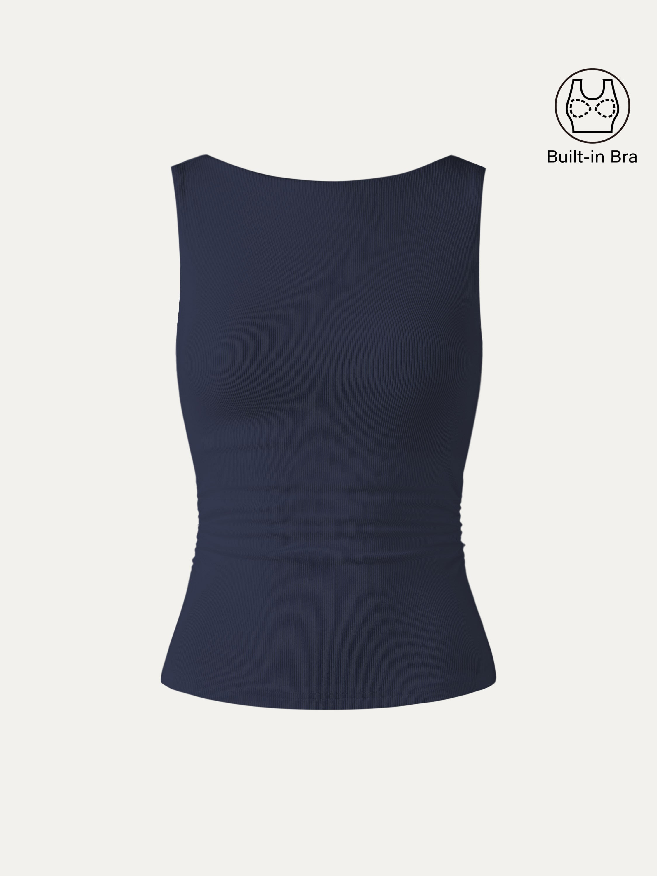 OGLmove Elastic Open Back Bra Tank White