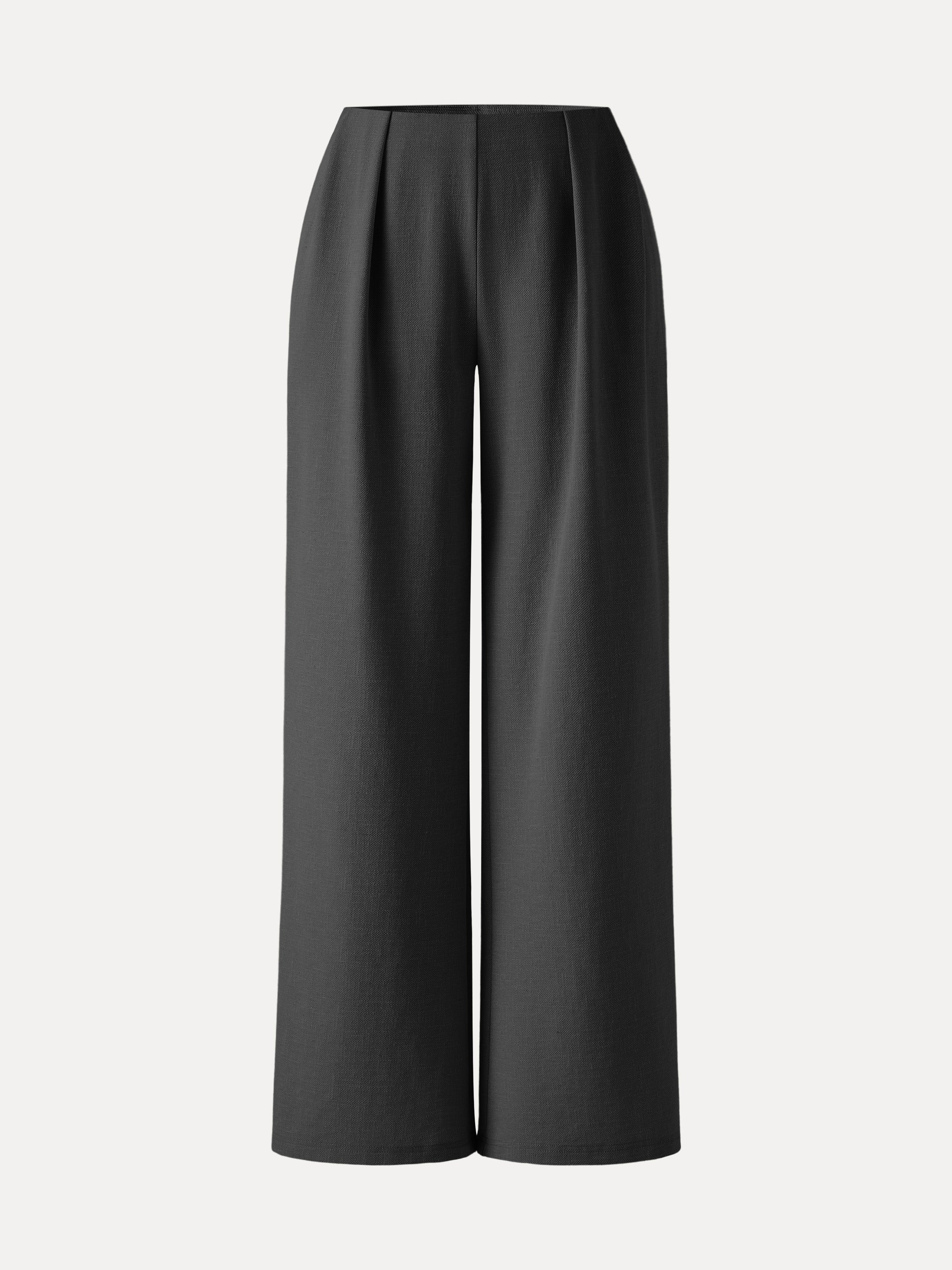 OGLmove Linen-Like Wide Flare Pant with Pockets