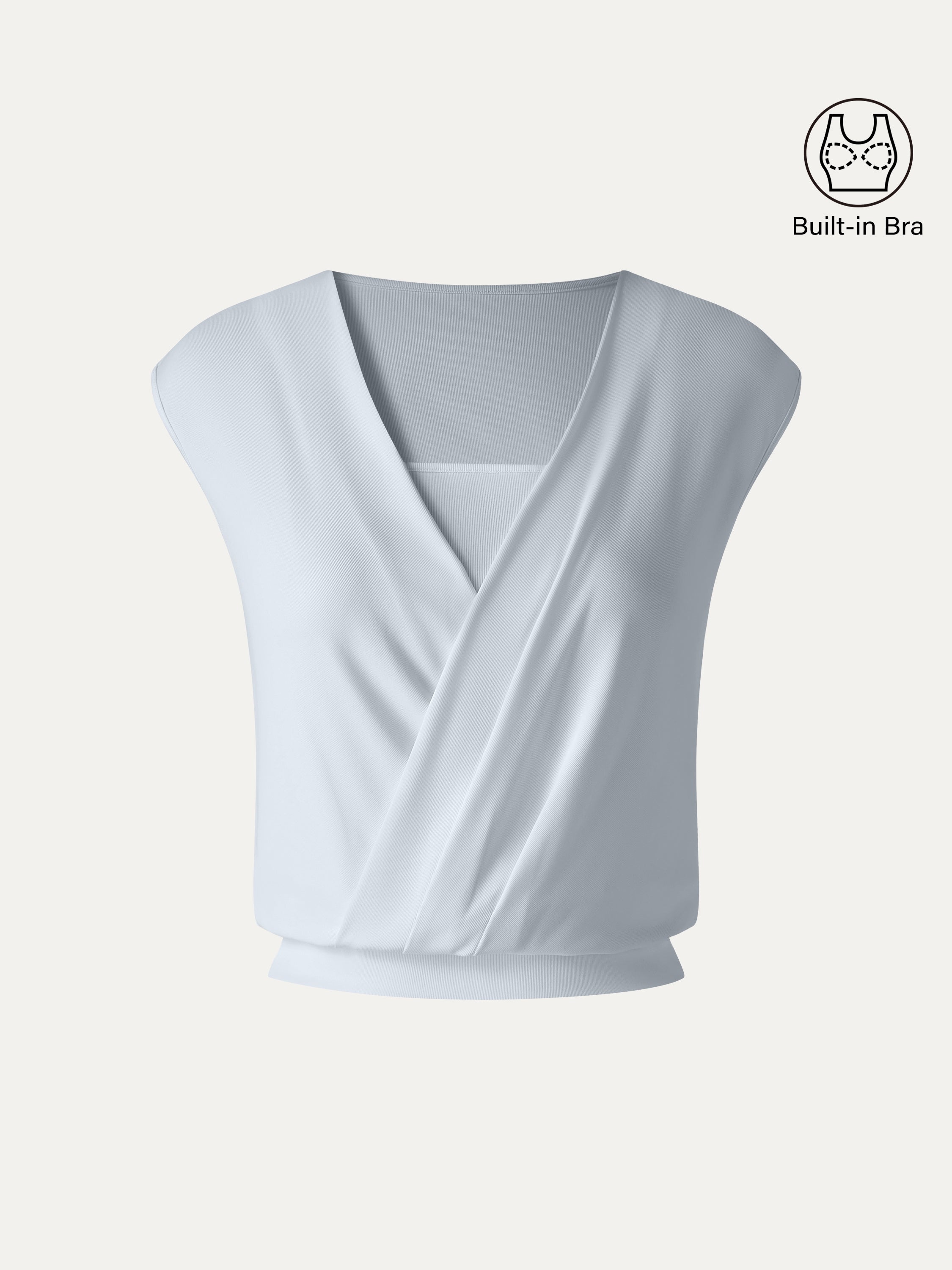 OGLmove Women's Sandwashed Modal 2-in-1 Wrap Bra Tank
