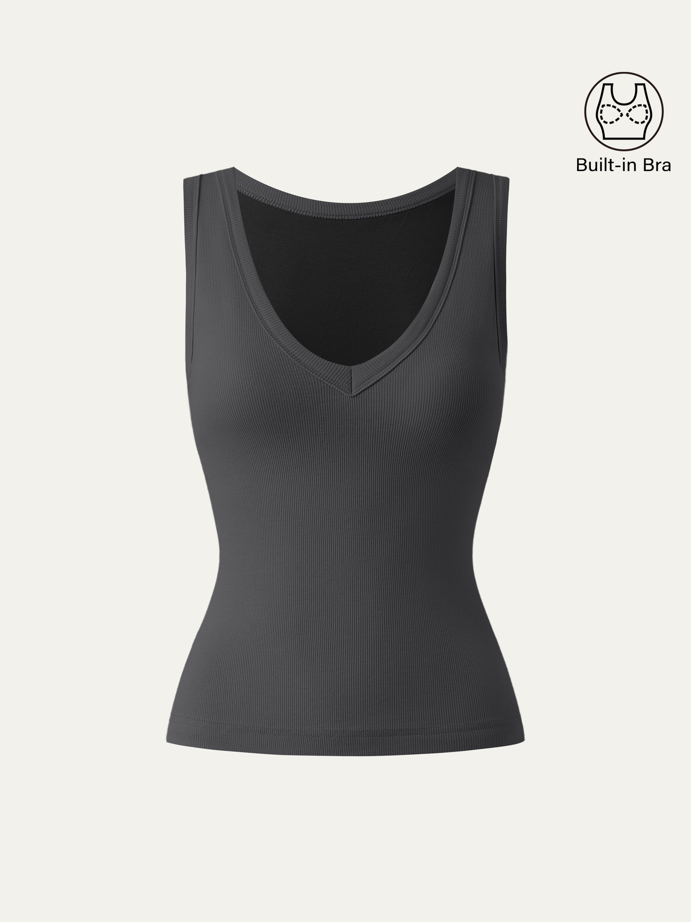OGLmove V-Neck Cotton Airy Bra Tank Top