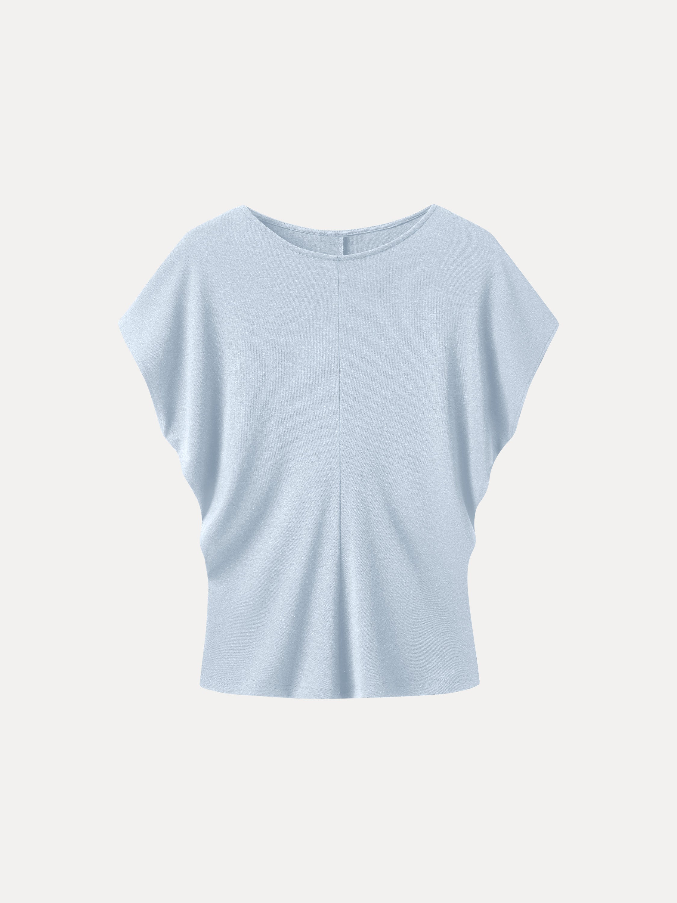 OGLmove Linen-Blend Round Neck Relaxed Summer Top