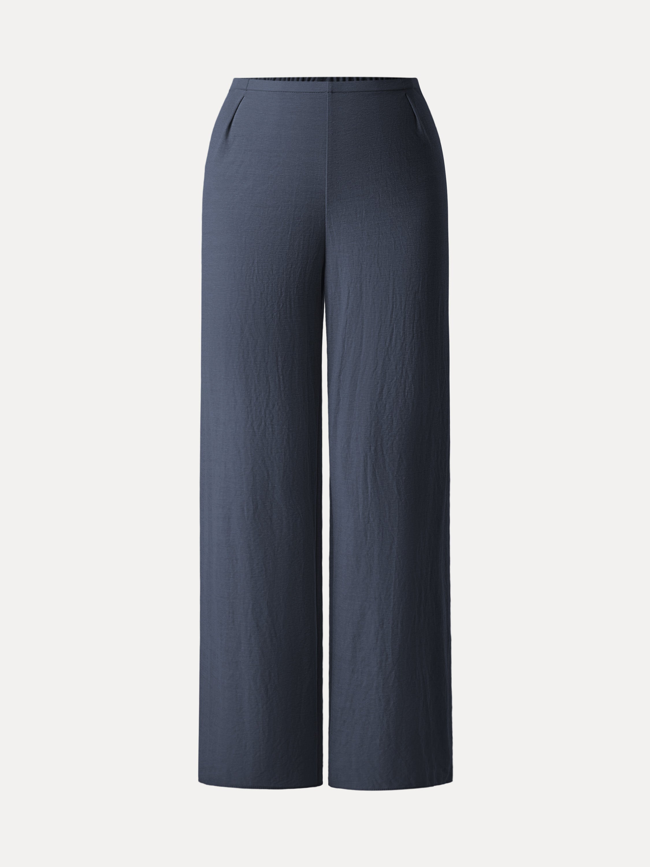 OGLmove Wrinkle-Resistant Cotton-Linen Mid Rise Straight Leg Pant