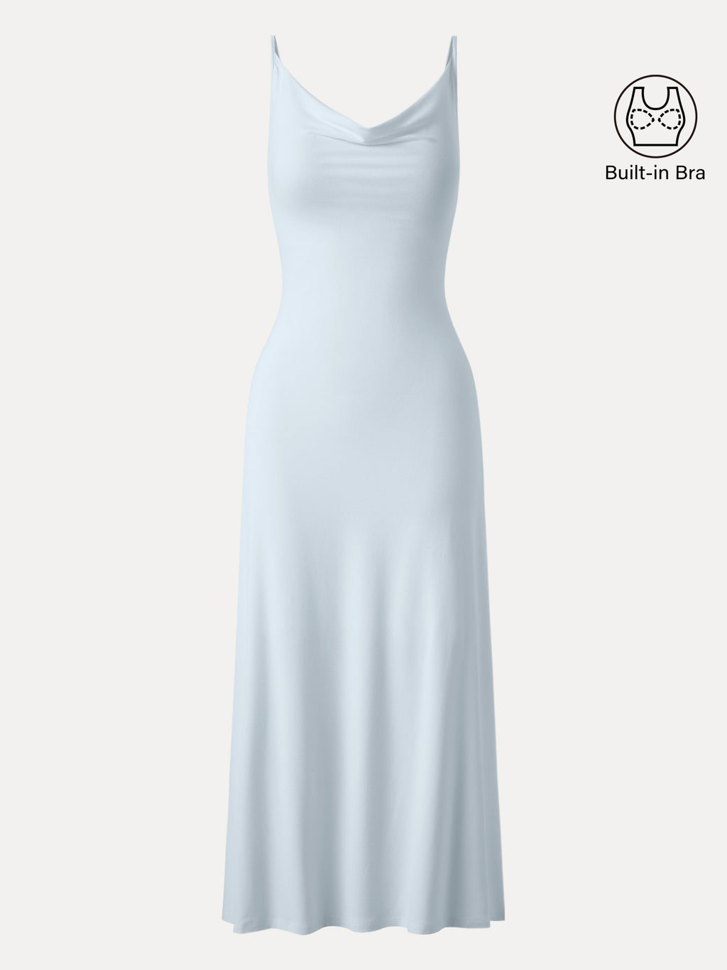 OGLmove Women's Cowl Neck Midi Bra Dress