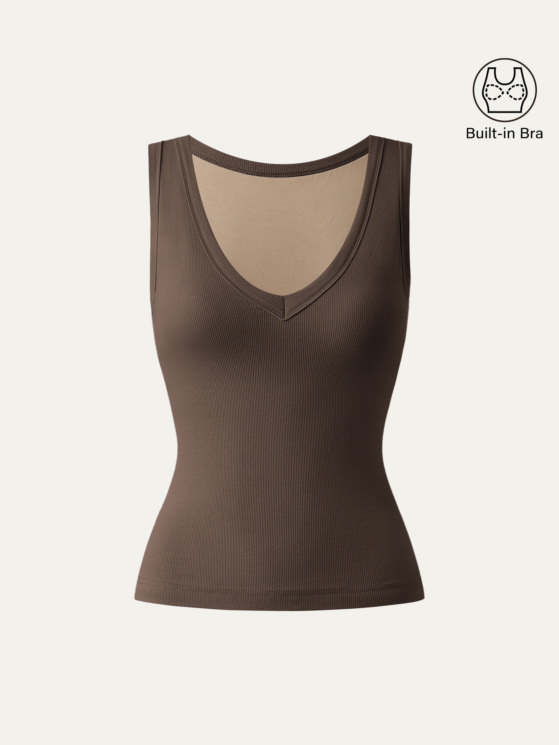 OGLmove V-Neck Cotton Airy Bra Tank Top