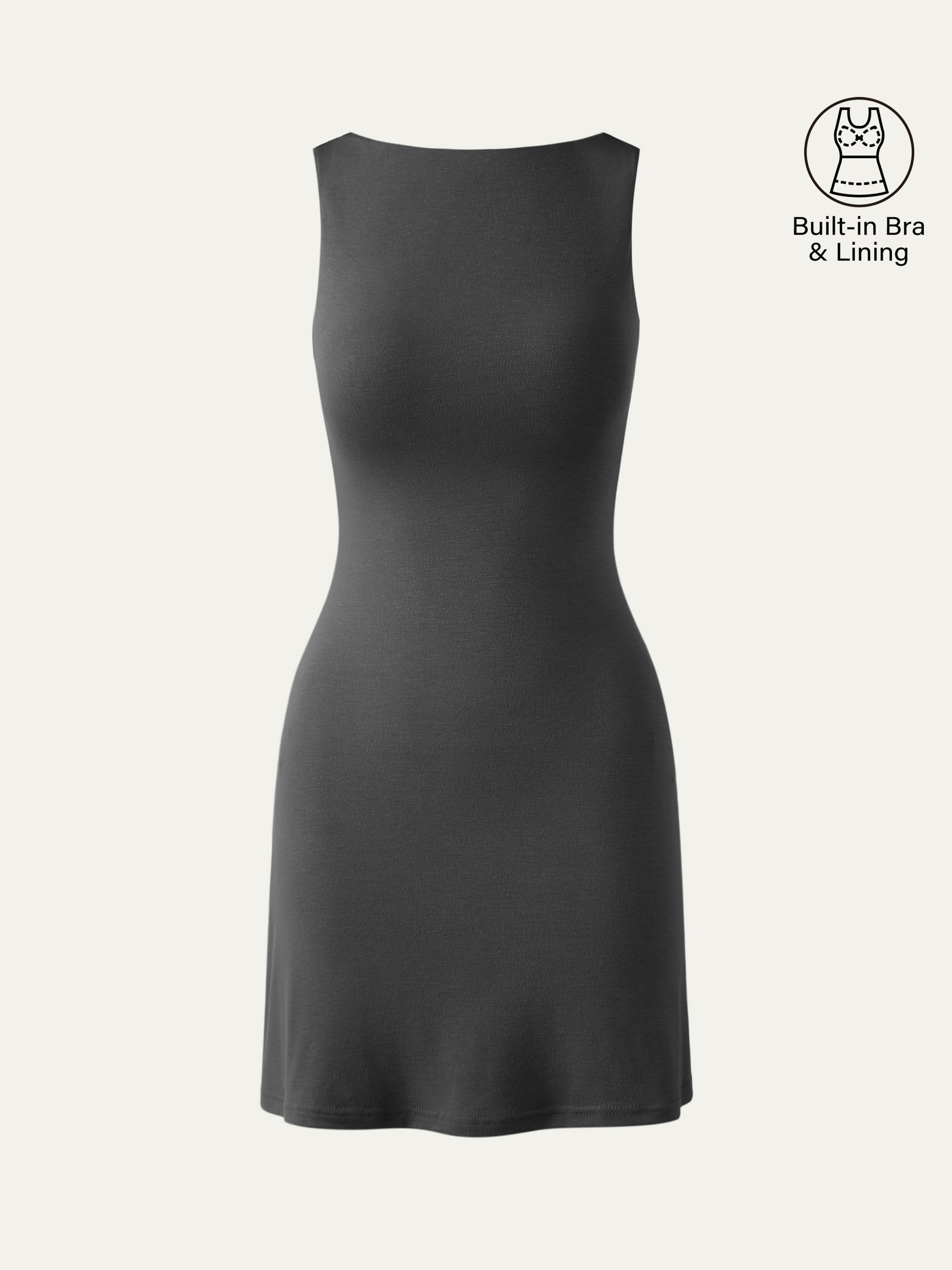 OGLmove Cooling Open Back Bandless Bra Mini Dress