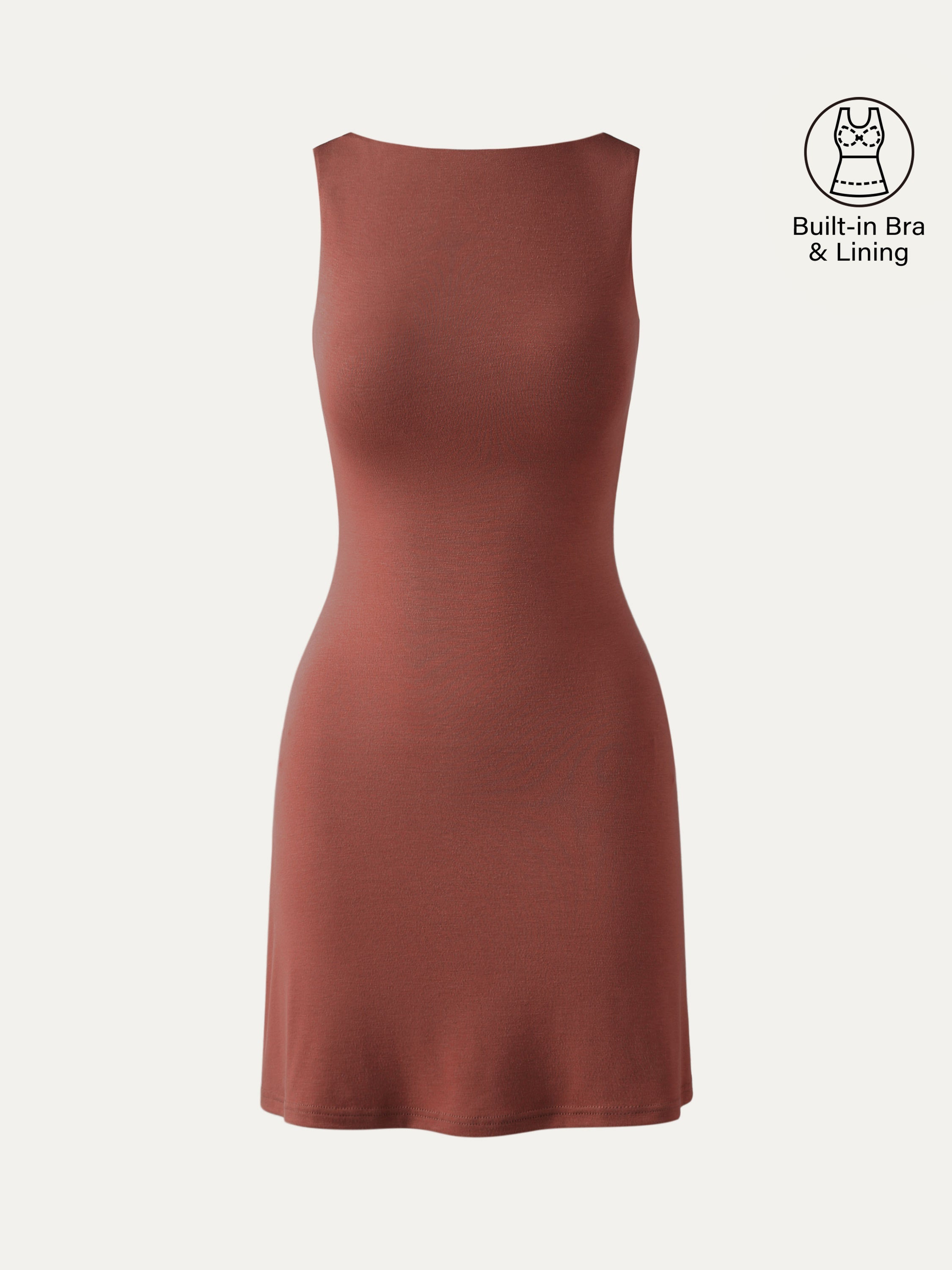 OGLmove Cooling Open Back Bandless Bra Mini Dress
