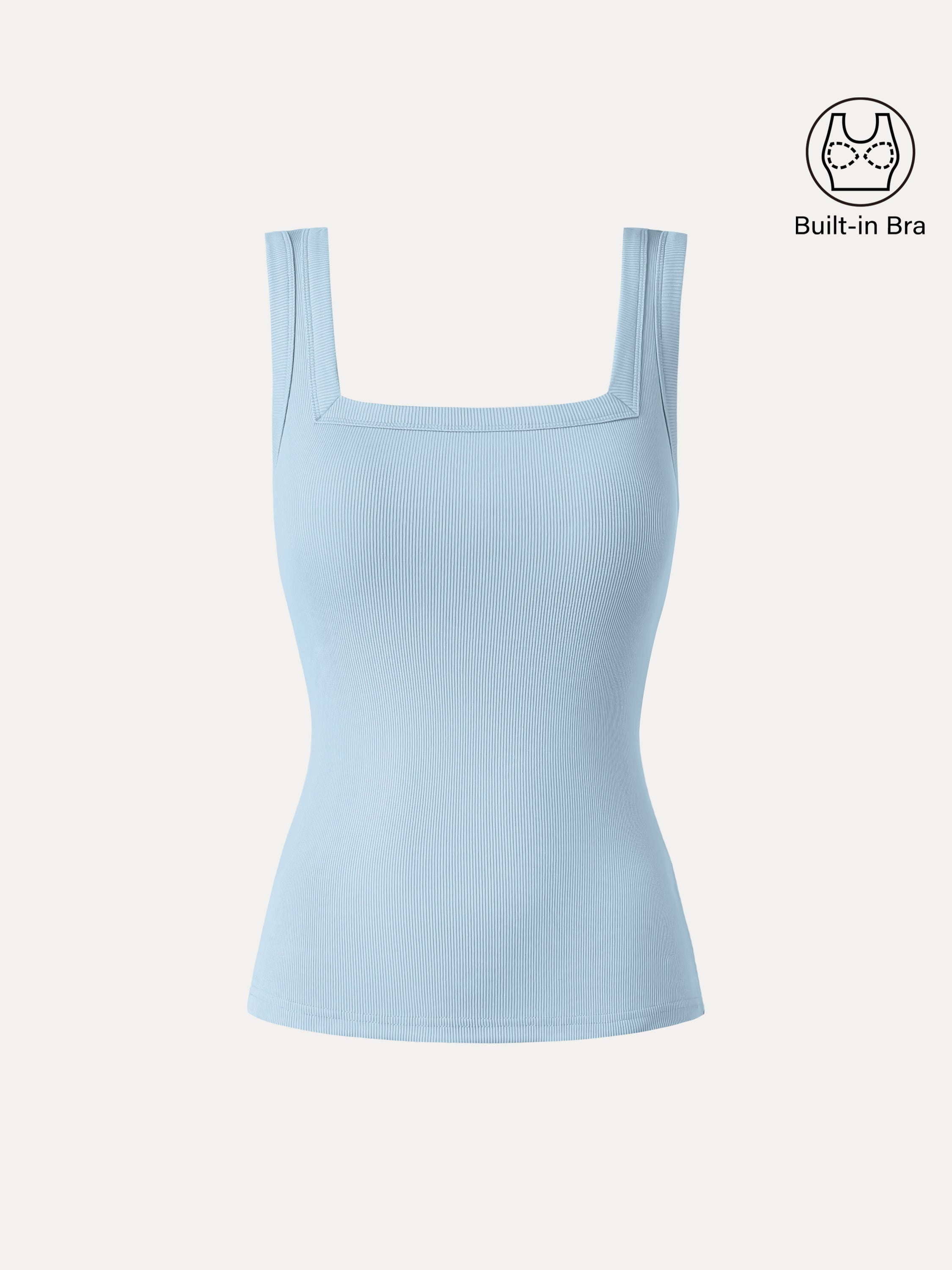 OGLmove Slinky Square Open Back Bra Tank Top
