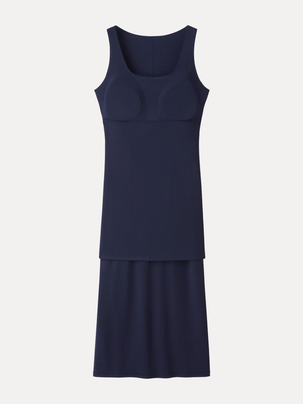 OGLmove Women's Back Smoothing Bandless Square Neck Midi Bra Dress