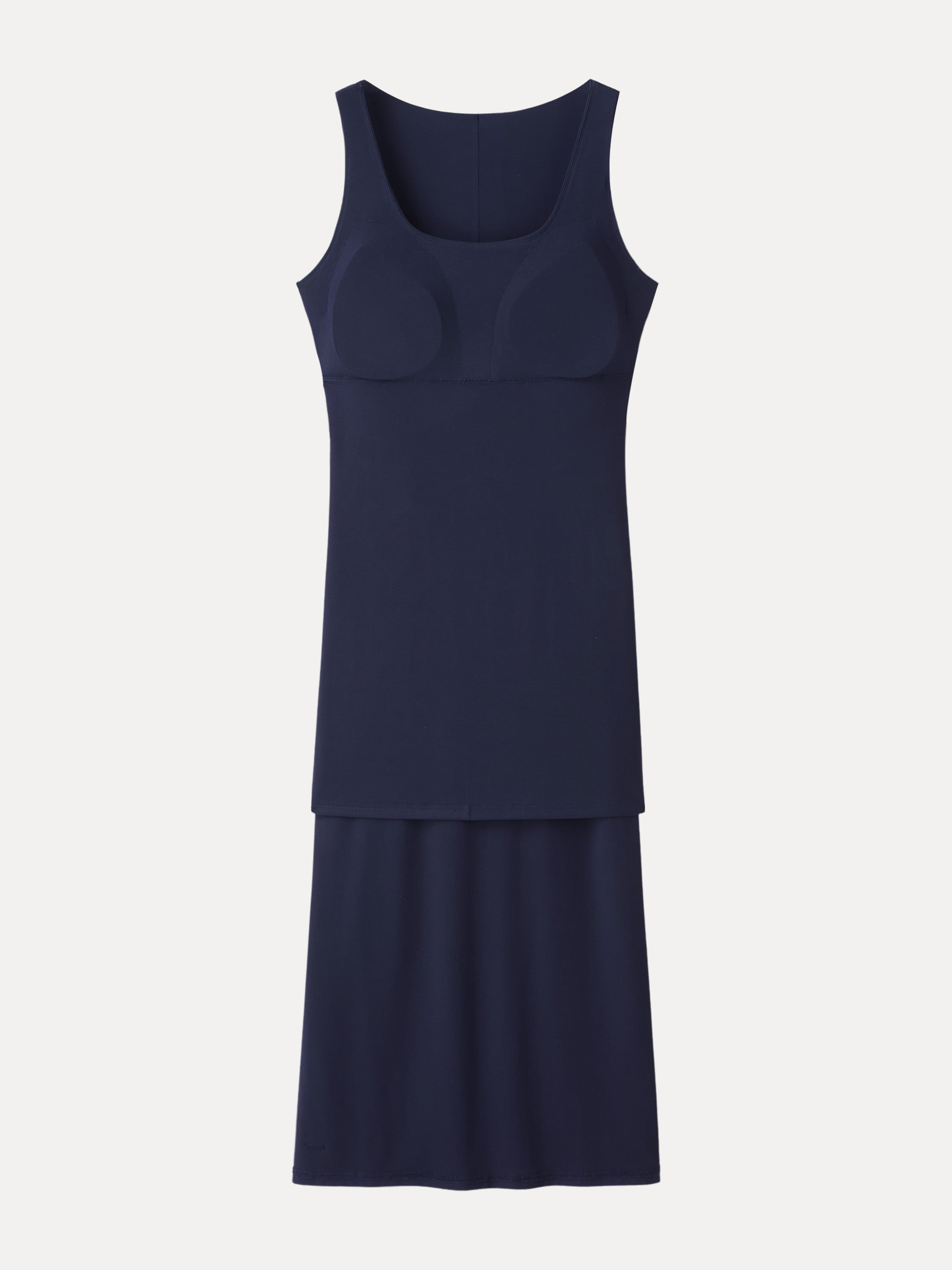 OGLmove Women's Back Smoothing Bandless Square Neck Midi Bra Dress