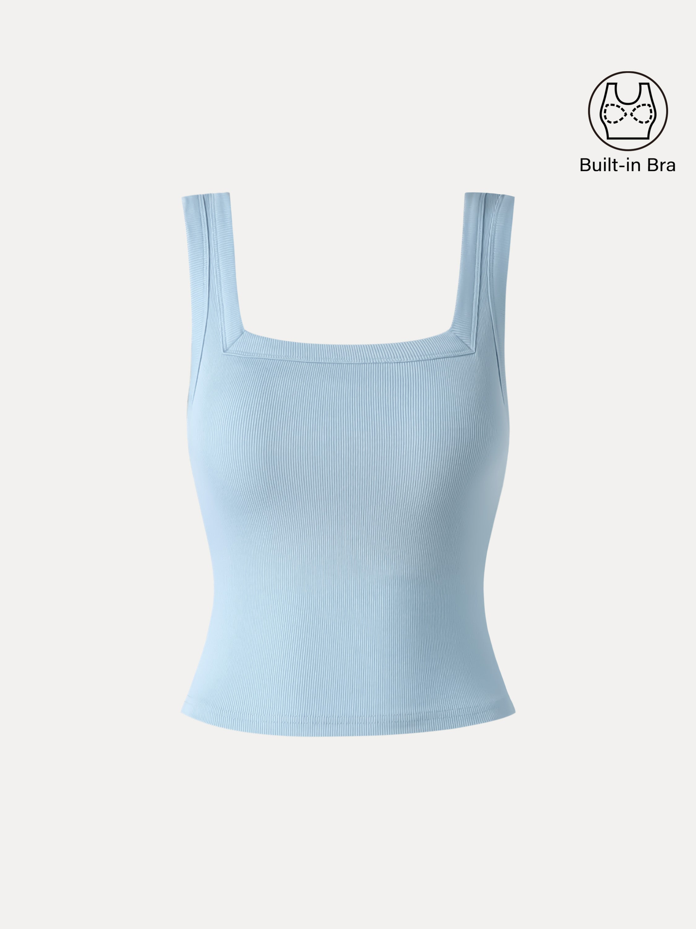 OGLmove Slinky Square Open Back Bra Tank Top
