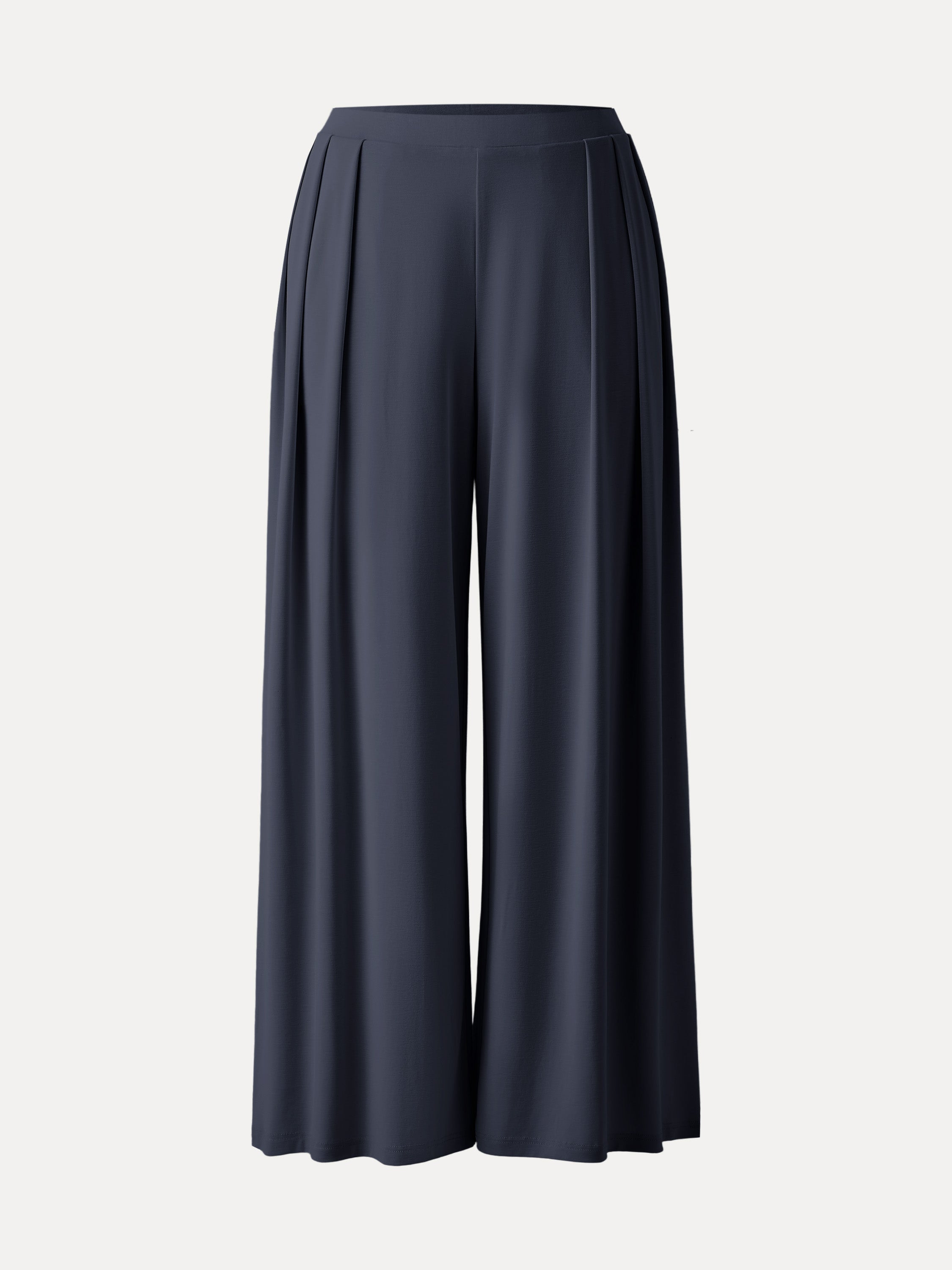 OGLmove Sandwashed Mid Rise Pleated Wide Leg Palazzo Pant with Pockets