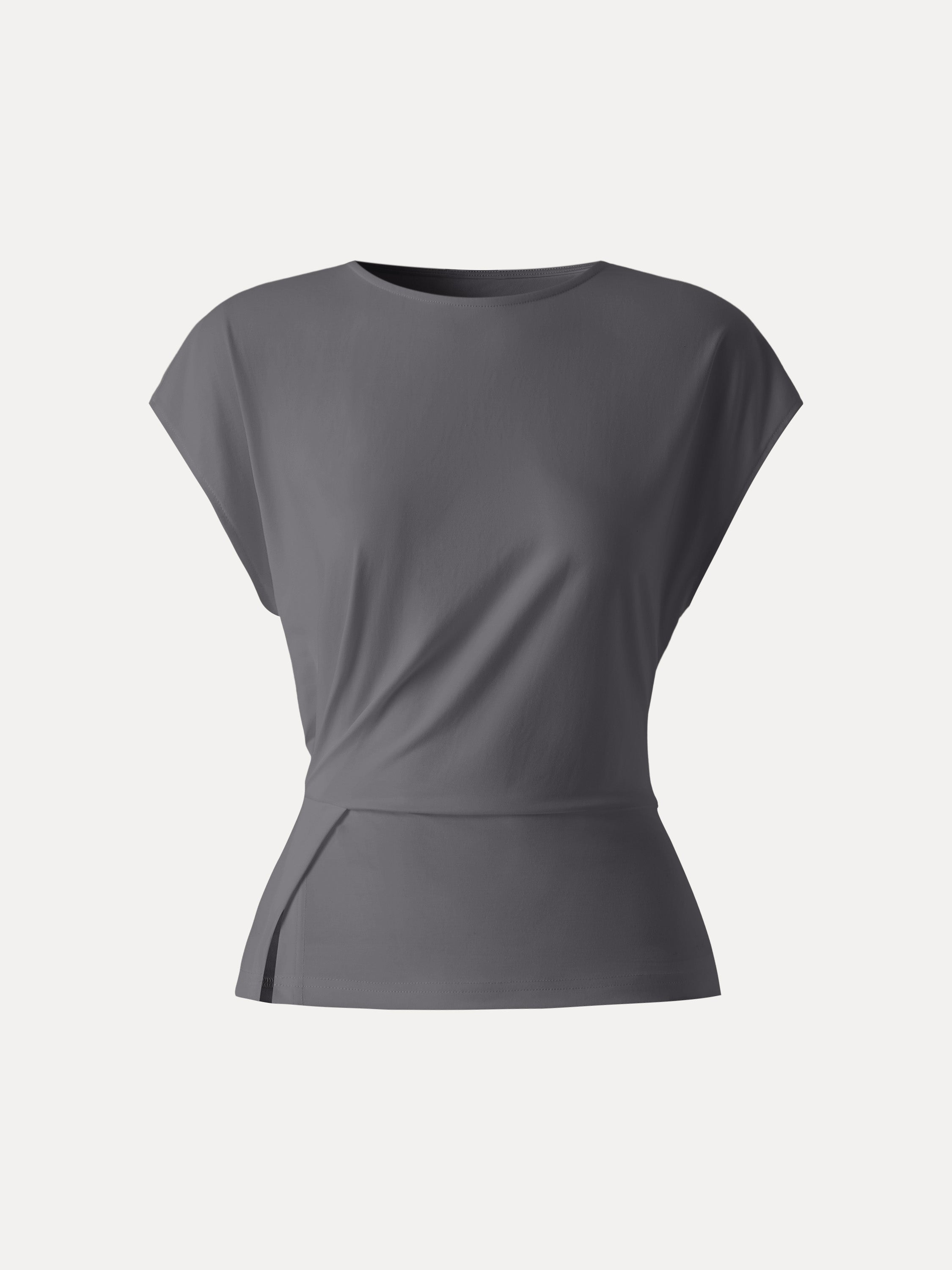 OGLmove Cooling Ponte Relaxed Round Neck Tucked Top