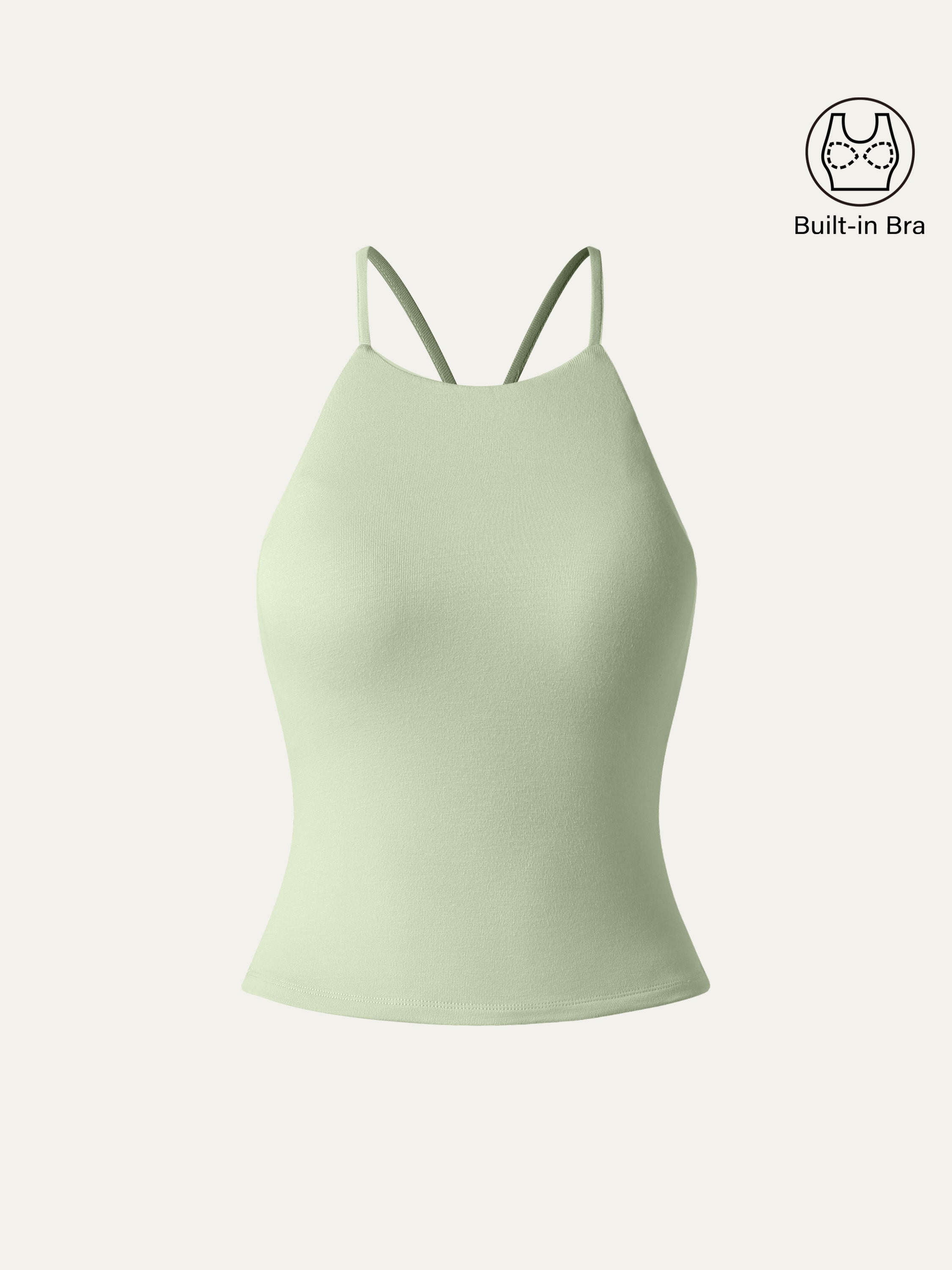 OGLmove Tie Back Bandless Crop Bra Tank Top