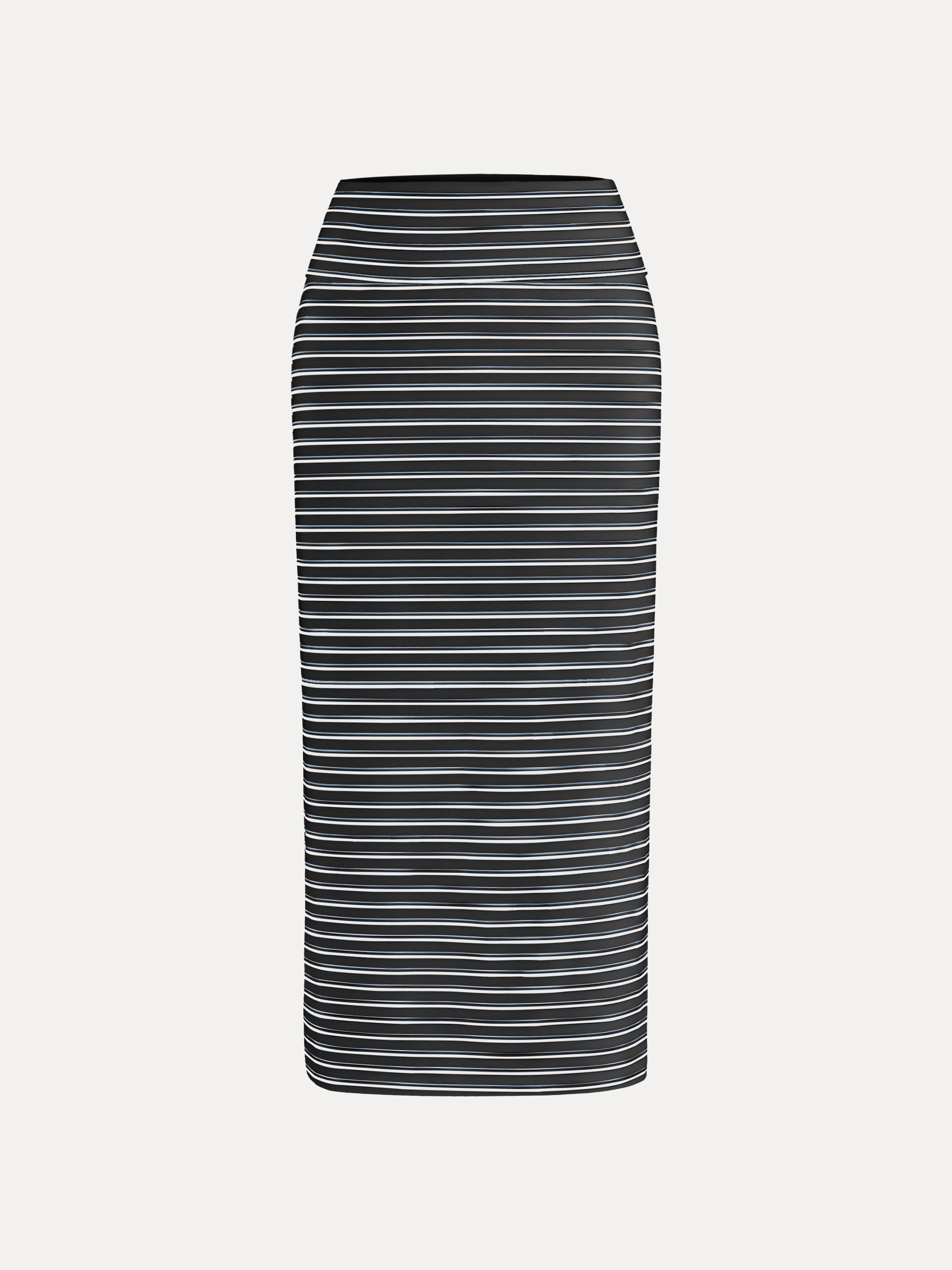 OGLmove Low Rise Folded Waist Striped Midi Skirt