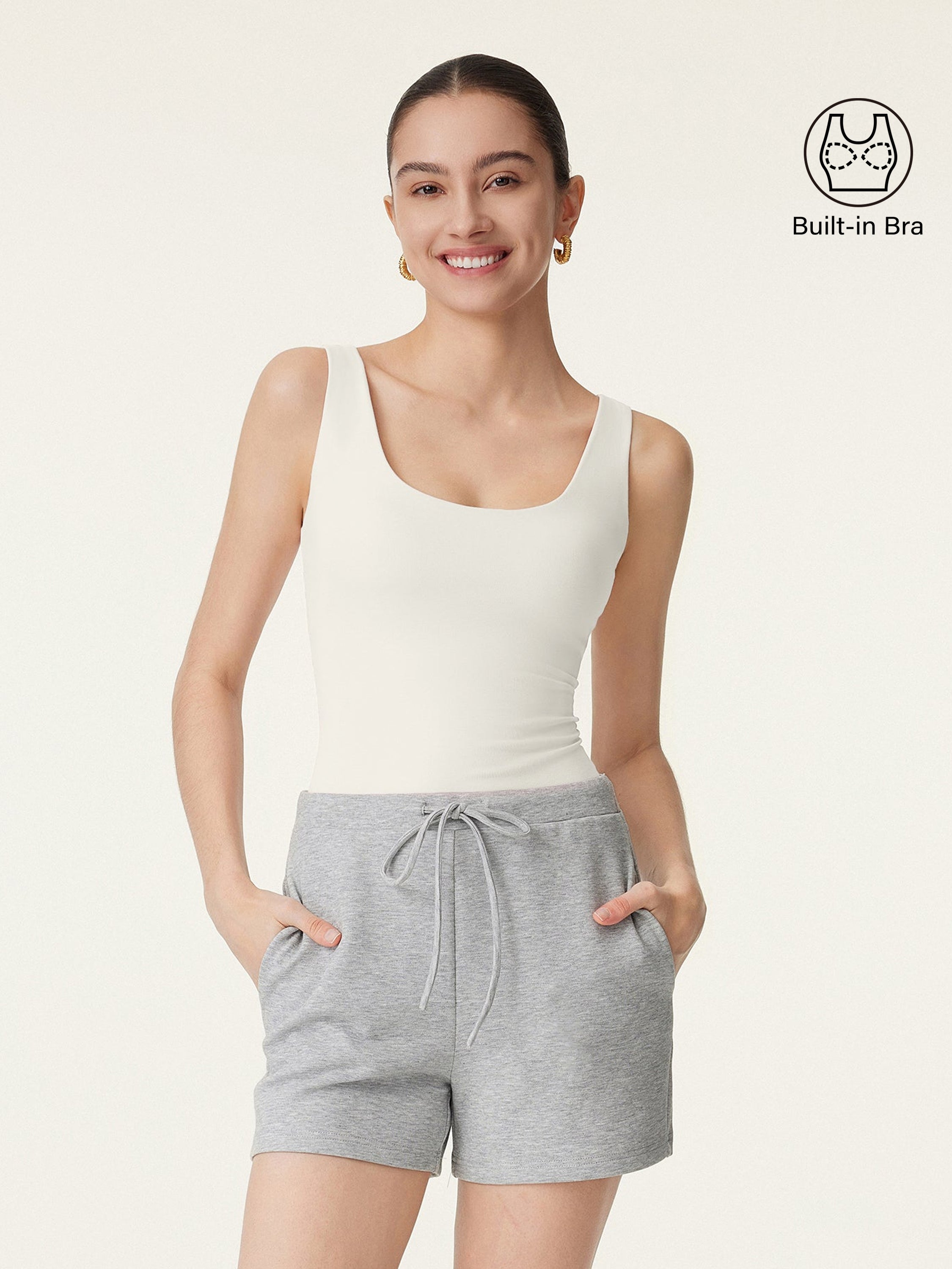OGLmove Women's U-Neck Airy Bra Tank