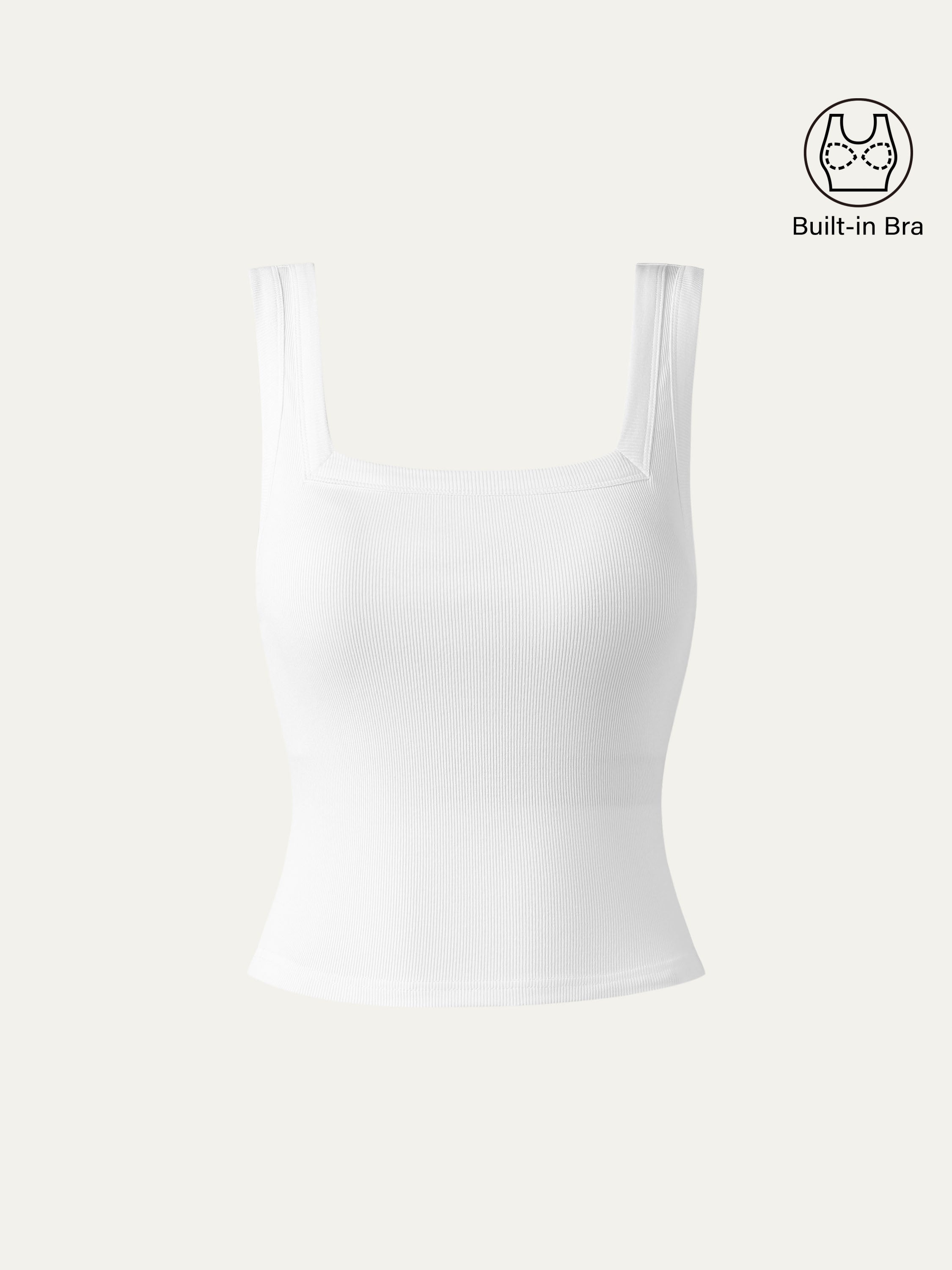 OGLmove Slinky Square Open Back Bra Tank Top